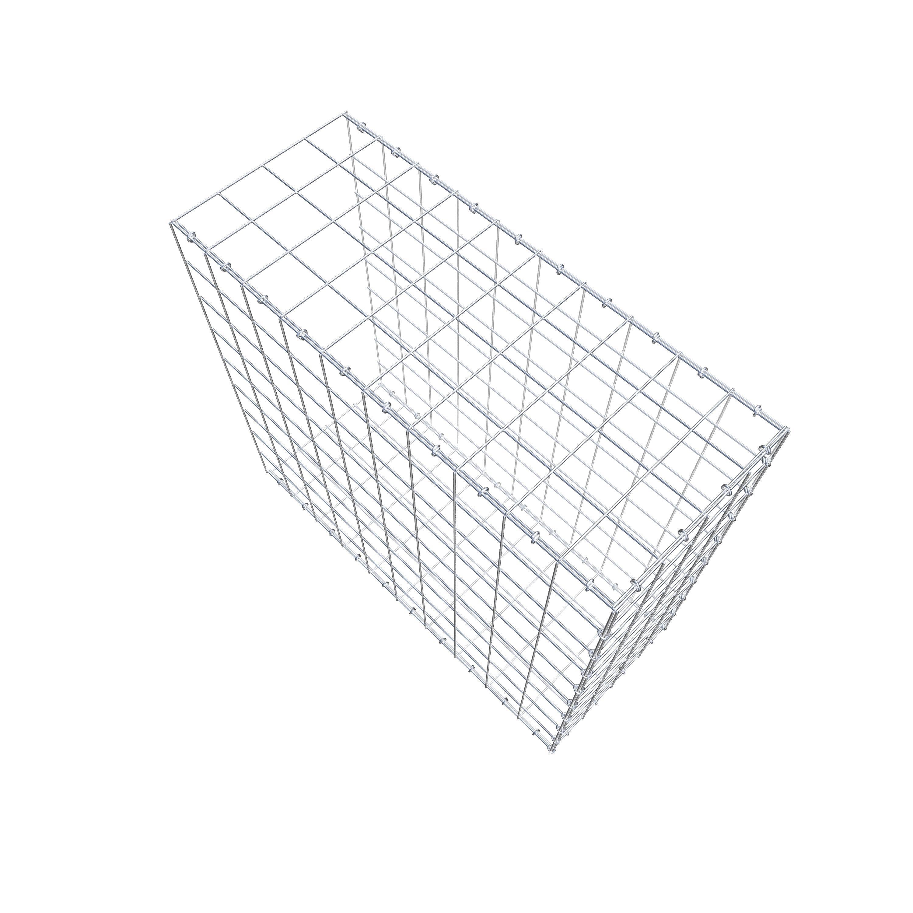 Monteret gabion type 2 100 cm x 90 cm x 40 cm (L x H x D), maskestørrelse 10 cm x 10 cm, C-ring