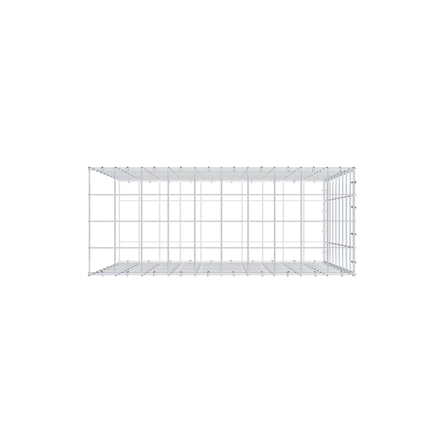 Anbaugabione Typ 2 100 cm x 90 cm x 40 cm (L x H x T), Maschenweite 10 cm x 10 cm, C-Ring