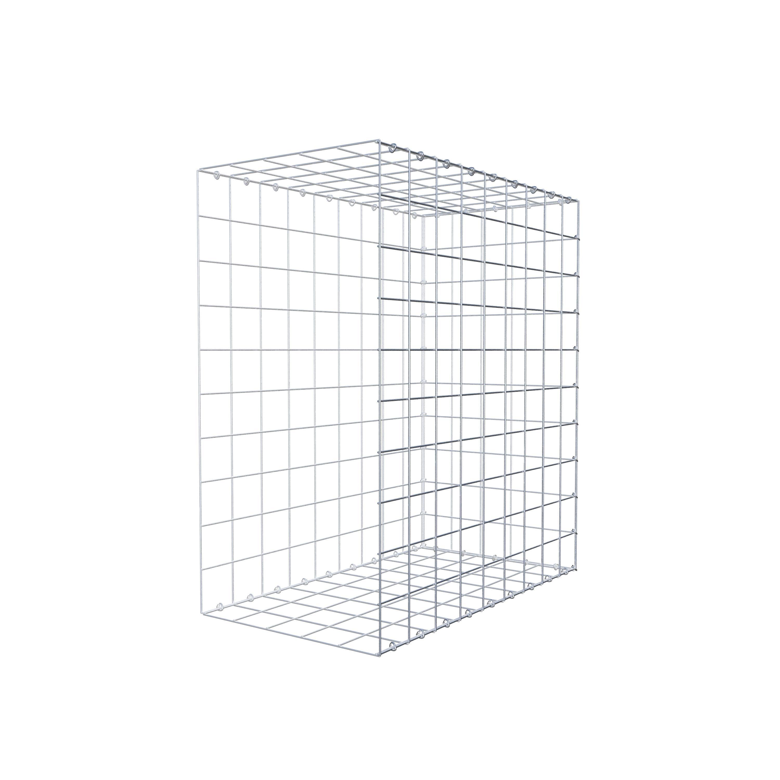 Monteret gabion type 2 100 cm x 90 cm x 50 cm (L x H x D), maskestørrelse 10 cm x 10 cm, C-ring