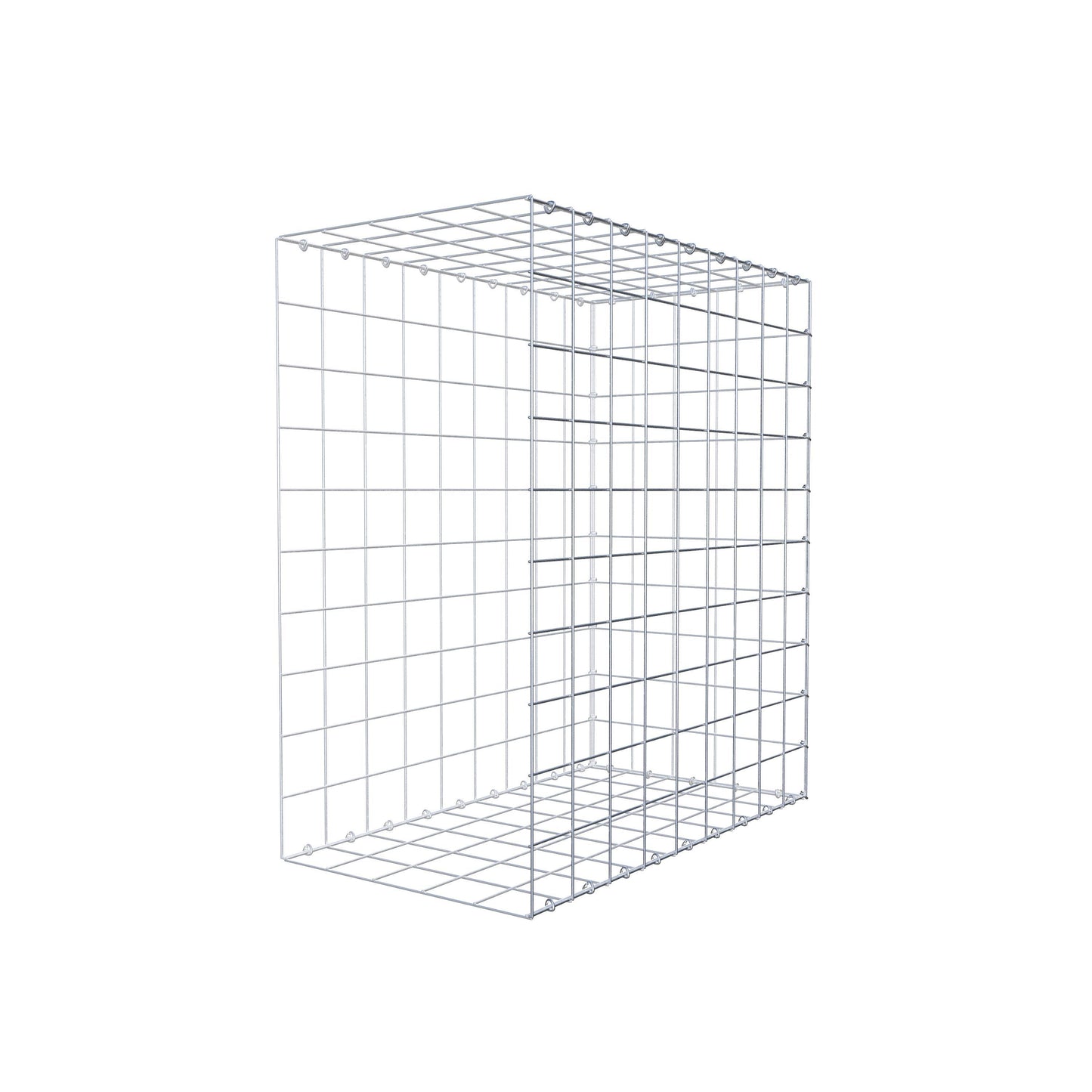 Typ 2 påbyggnadsgabion 100 cm x 90 cm x 50 cm (L x H x D), maskstorlek 10 cm x 10 cm, C-ring