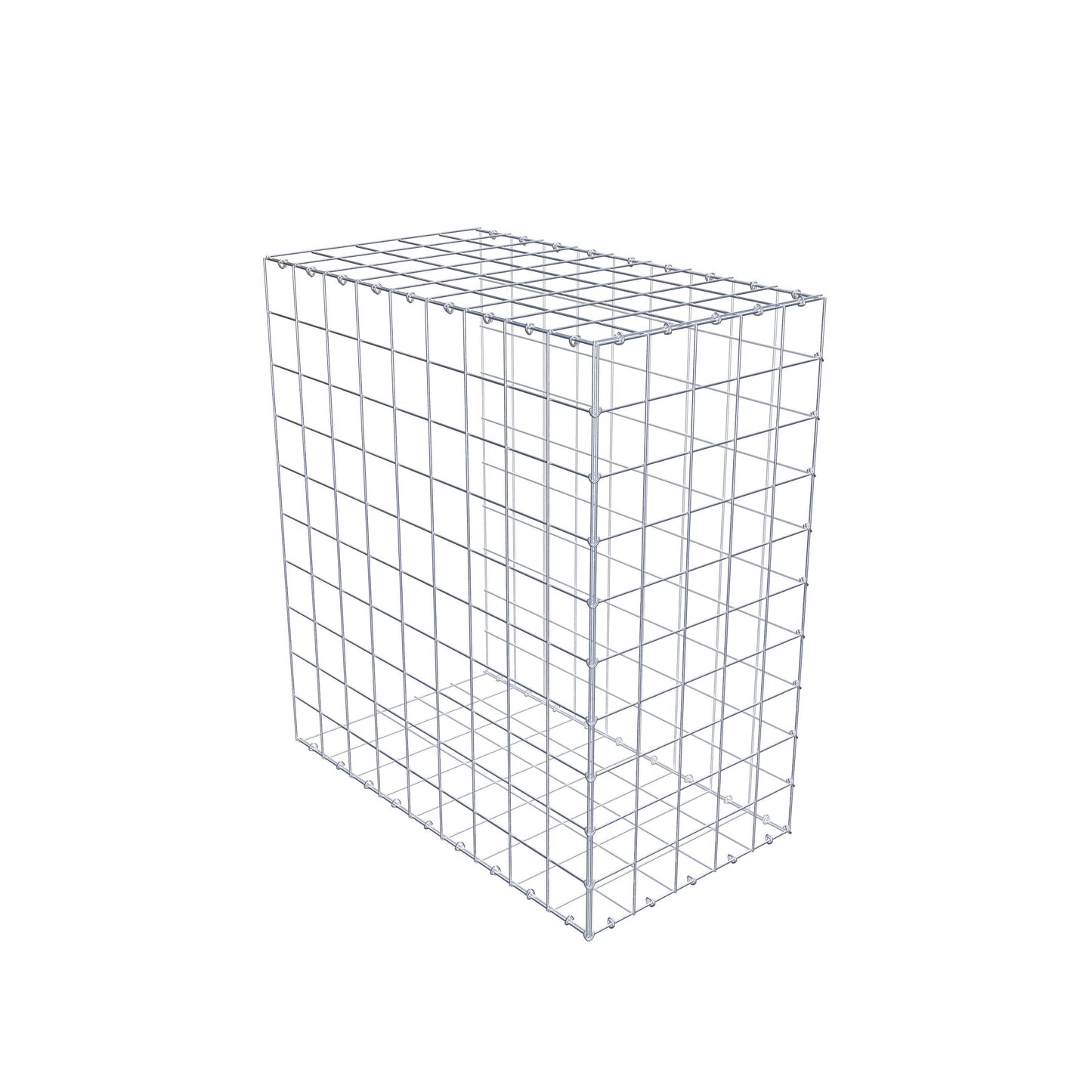 Typ 2 påbyggnadsgabion 100 cm x 90 cm x 50 cm (L x H x D), maskstorlek 10 cm x 10 cm, C-ring