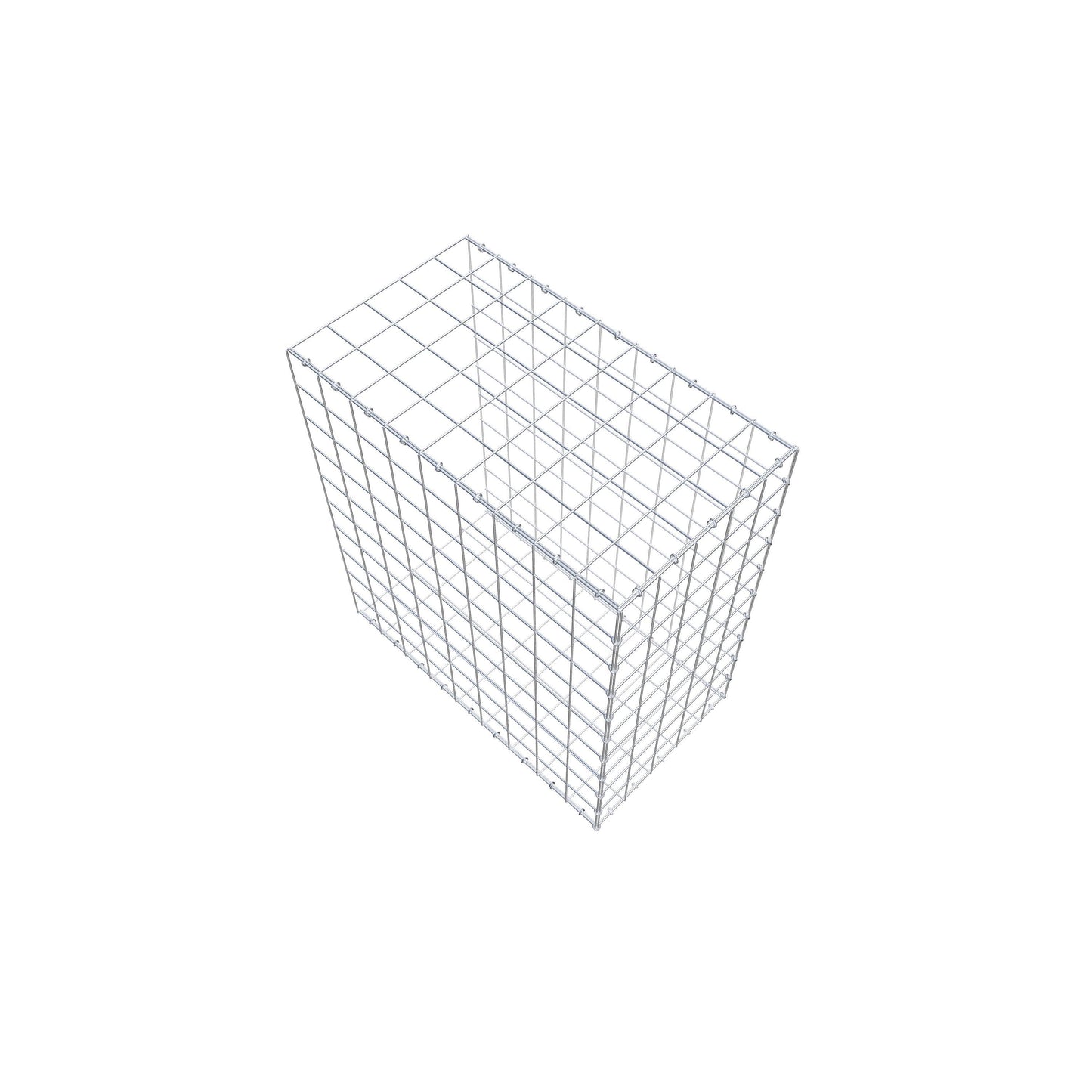 Typ 2 påbyggnadsgabion 100 cm x 90 cm x 50 cm (L x H x D), maskstorlek 10 cm x 10 cm, C-ring