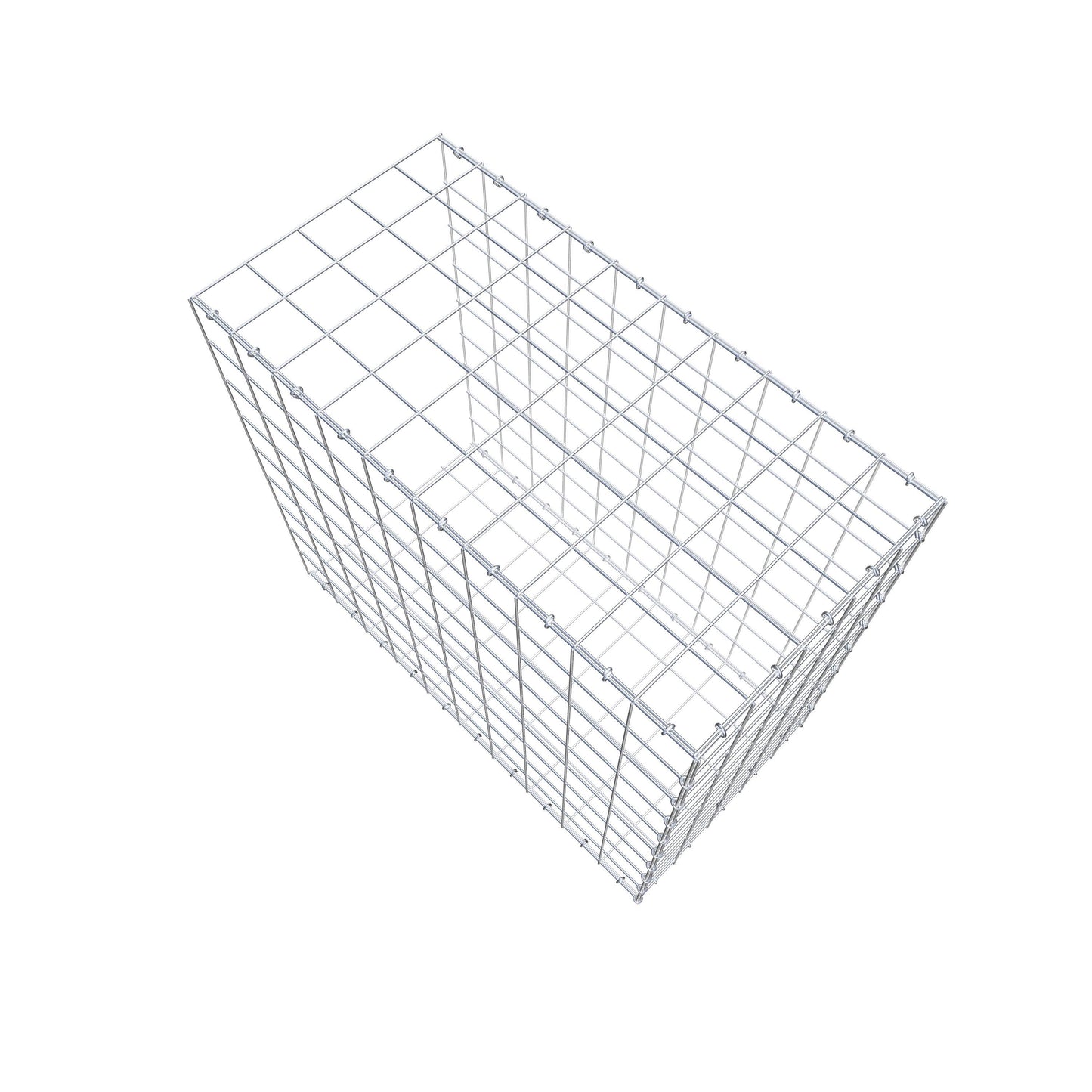 Typ 2 påbyggnadsgabion 100 cm x 90 cm x 50 cm (L x H x D), maskstorlek 10 cm x 10 cm, C-ring