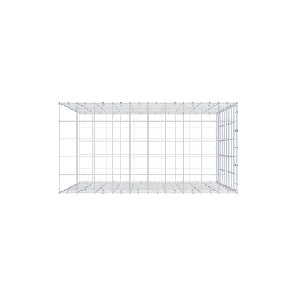 Typ 2 påbyggnadsgabion 100 cm x 90 cm x 50 cm (L x H x D), maskstorlek 10 cm x 10 cm, C-ring