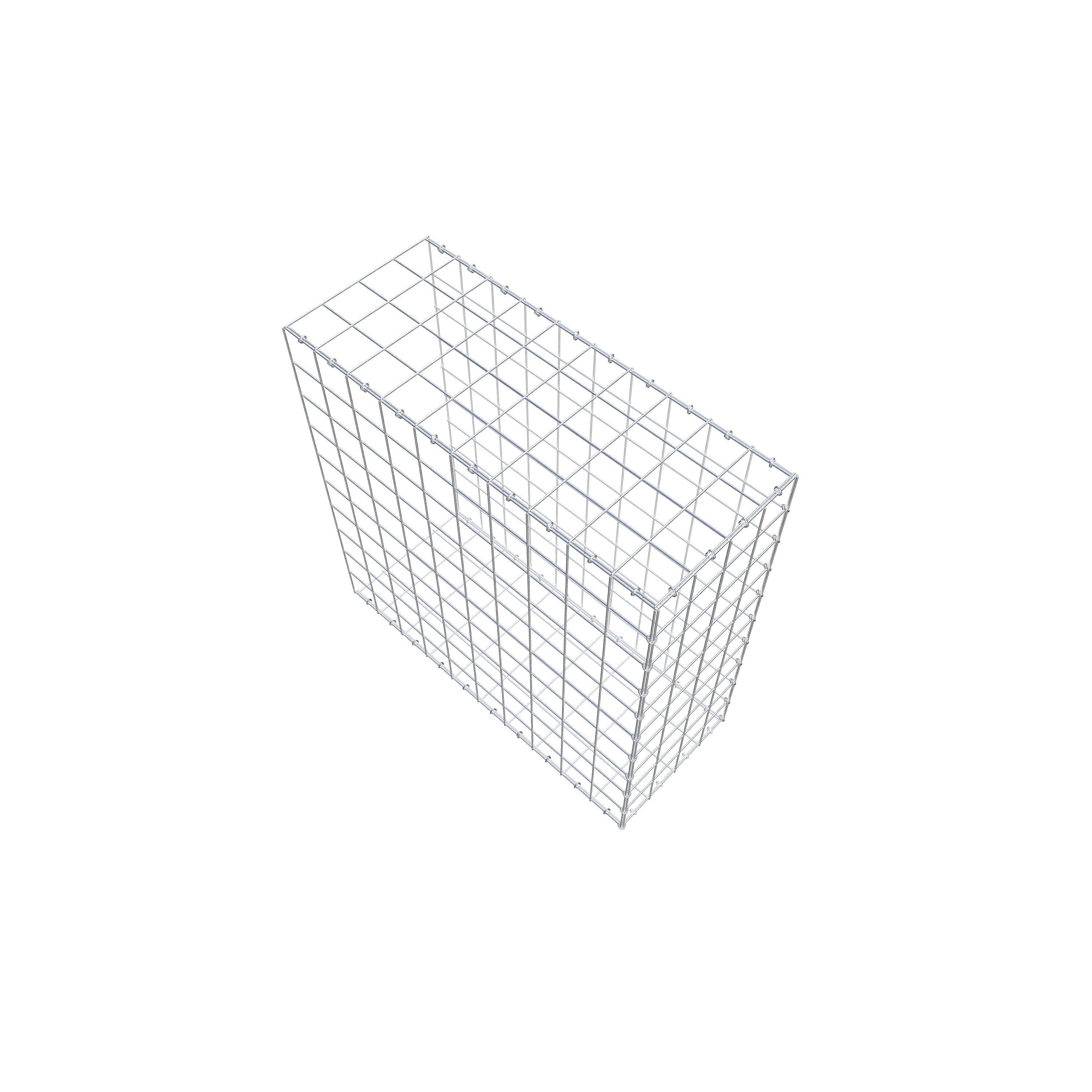 Mounted gabion type 2 100 cm x 100 cm x 40 cm (L x H x D), mesh size 10 cm x 10 cm, C-ring