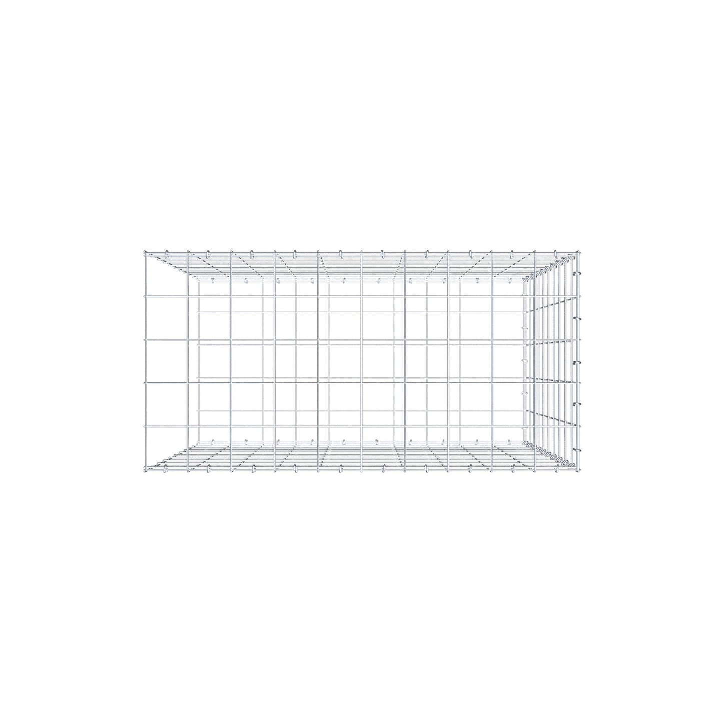 Anbaugabione Typ 2 100 cm x 100 cm x 50 cm (L x H x T), Maschenweite 10 cm x 10 cm, C-Ring