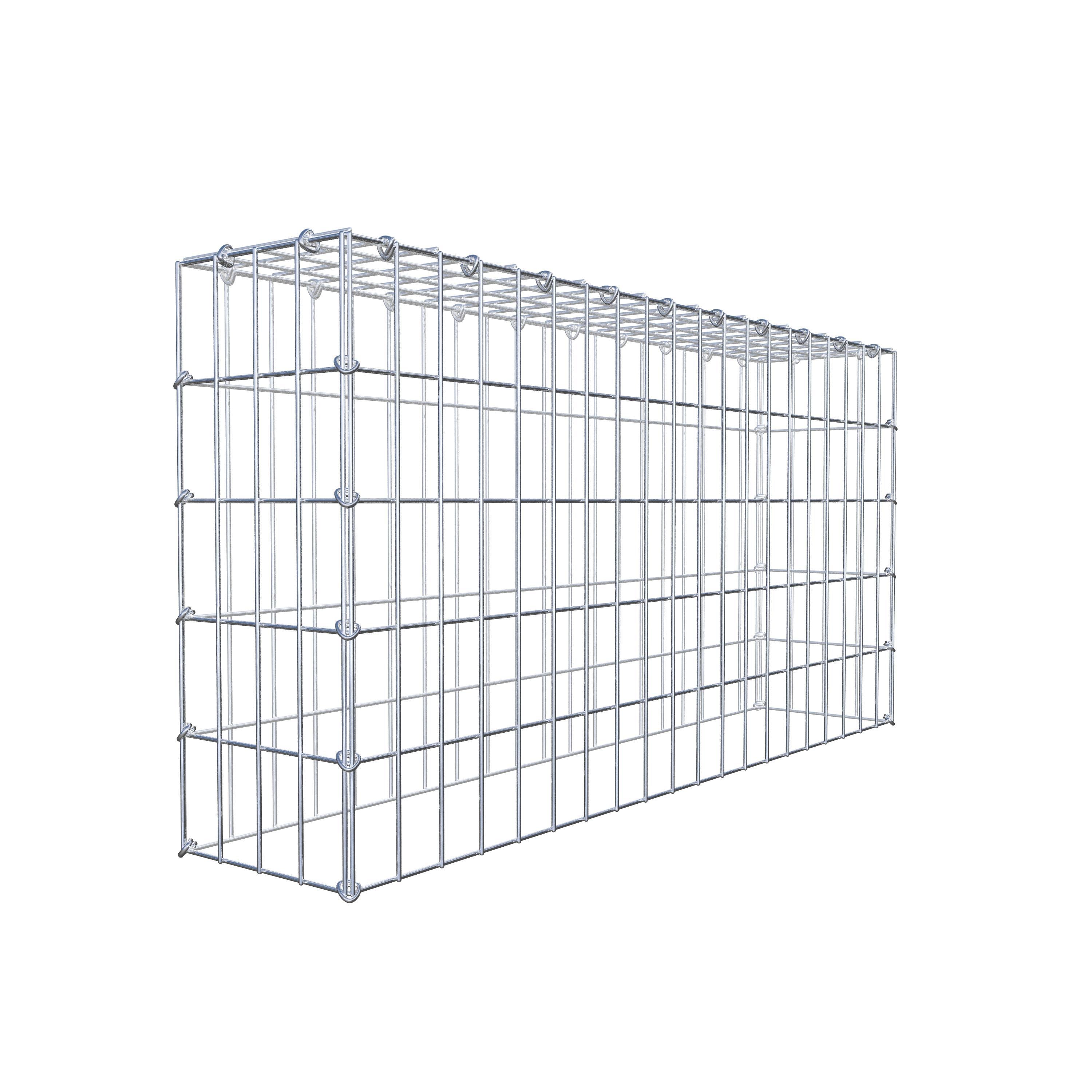 Monteret gabion type 3 100 cm x 50 cm x 20 cm (L x H x D), maskestørrelse 5 cm x 10 cm, C-ring