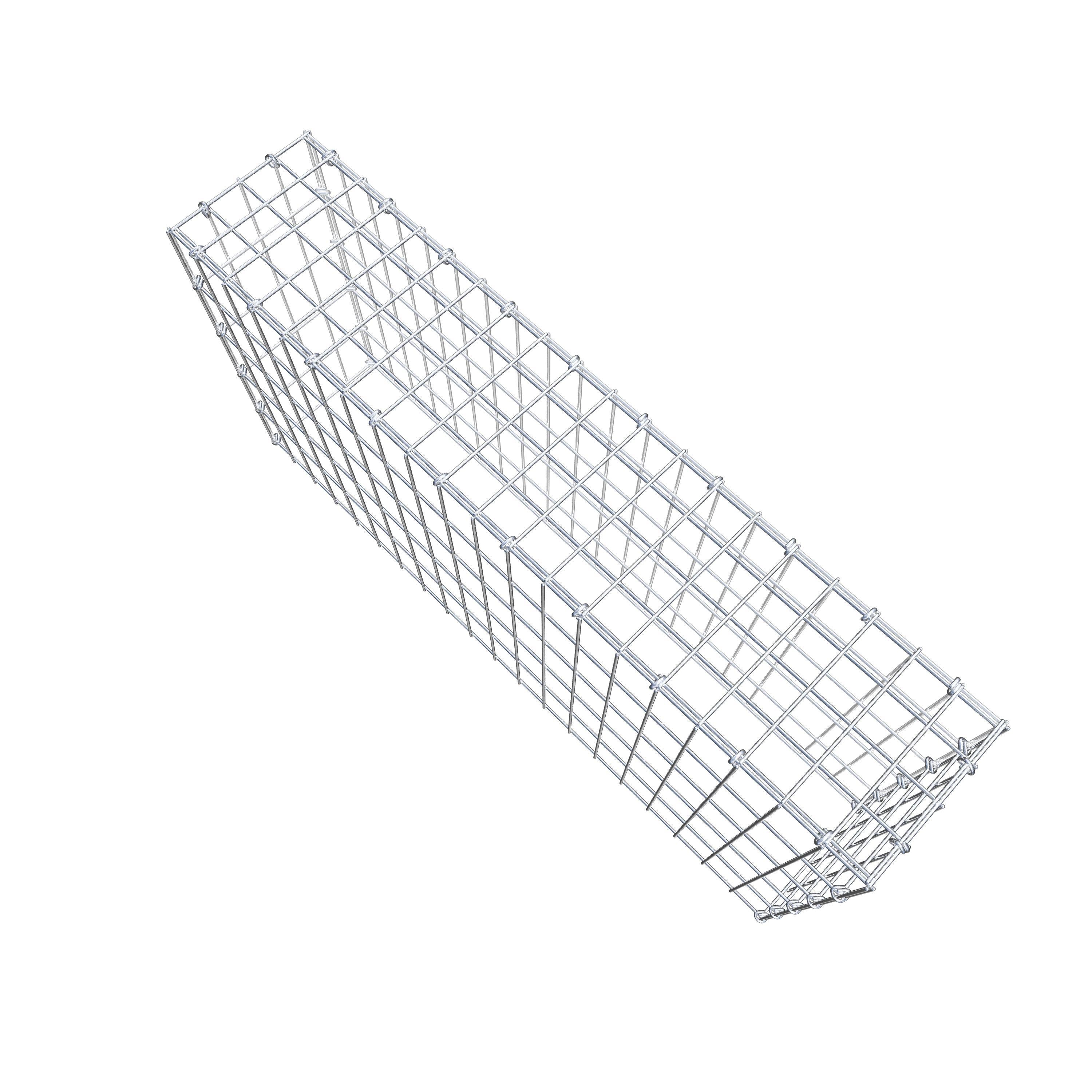 Monteret gabion type 3 100 cm x 50 cm x 20 cm (L x H x D), maskestørrelse 5 cm x 10 cm, C-ring