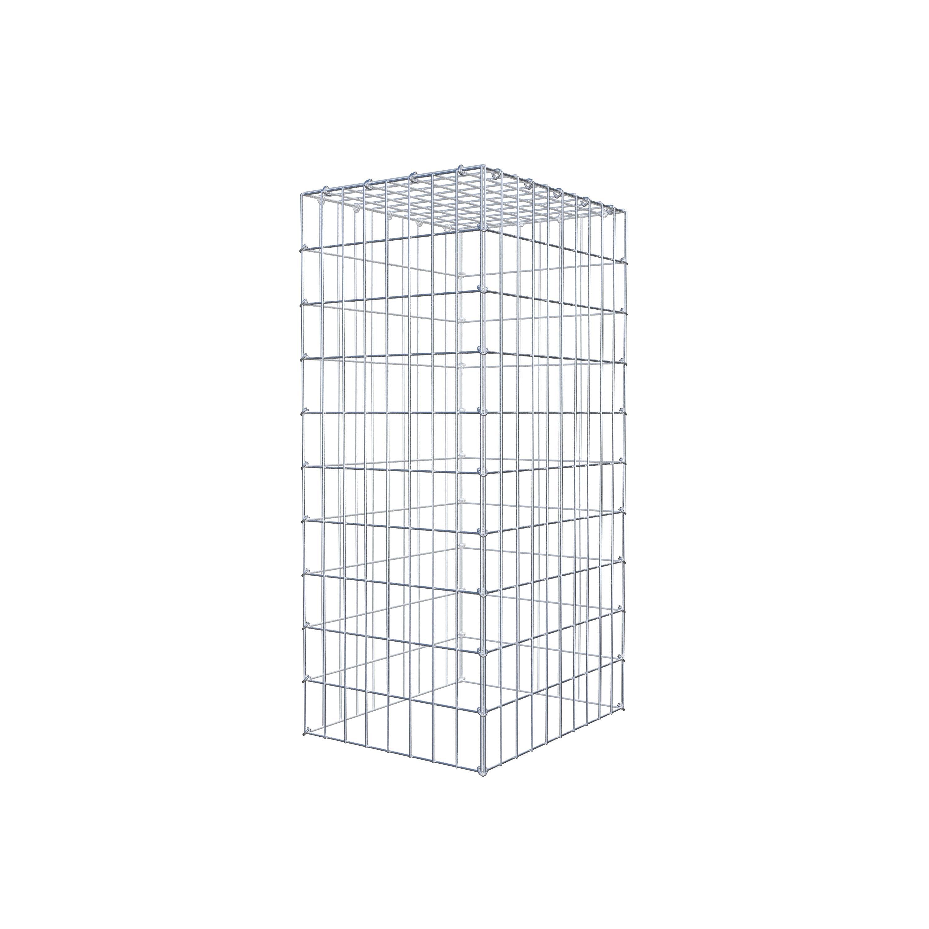 Typ 3 påbyggnadsgabion 100 cm x 50 cm x 40 cm (L x H x D), maskstorlek 5 cm x 10 cm, C-ring