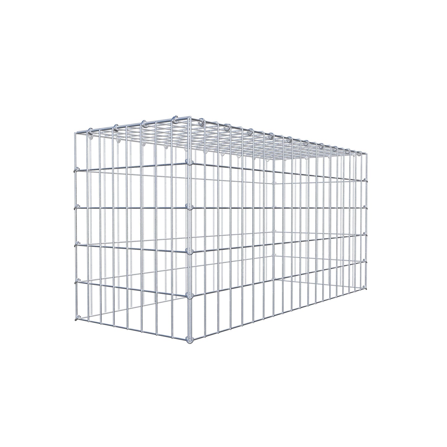 Mounted gabion type 3 100 cm x 50 cm x 40 cm (L x H x D), mesh size 5 cm x 10 cm, C-ring