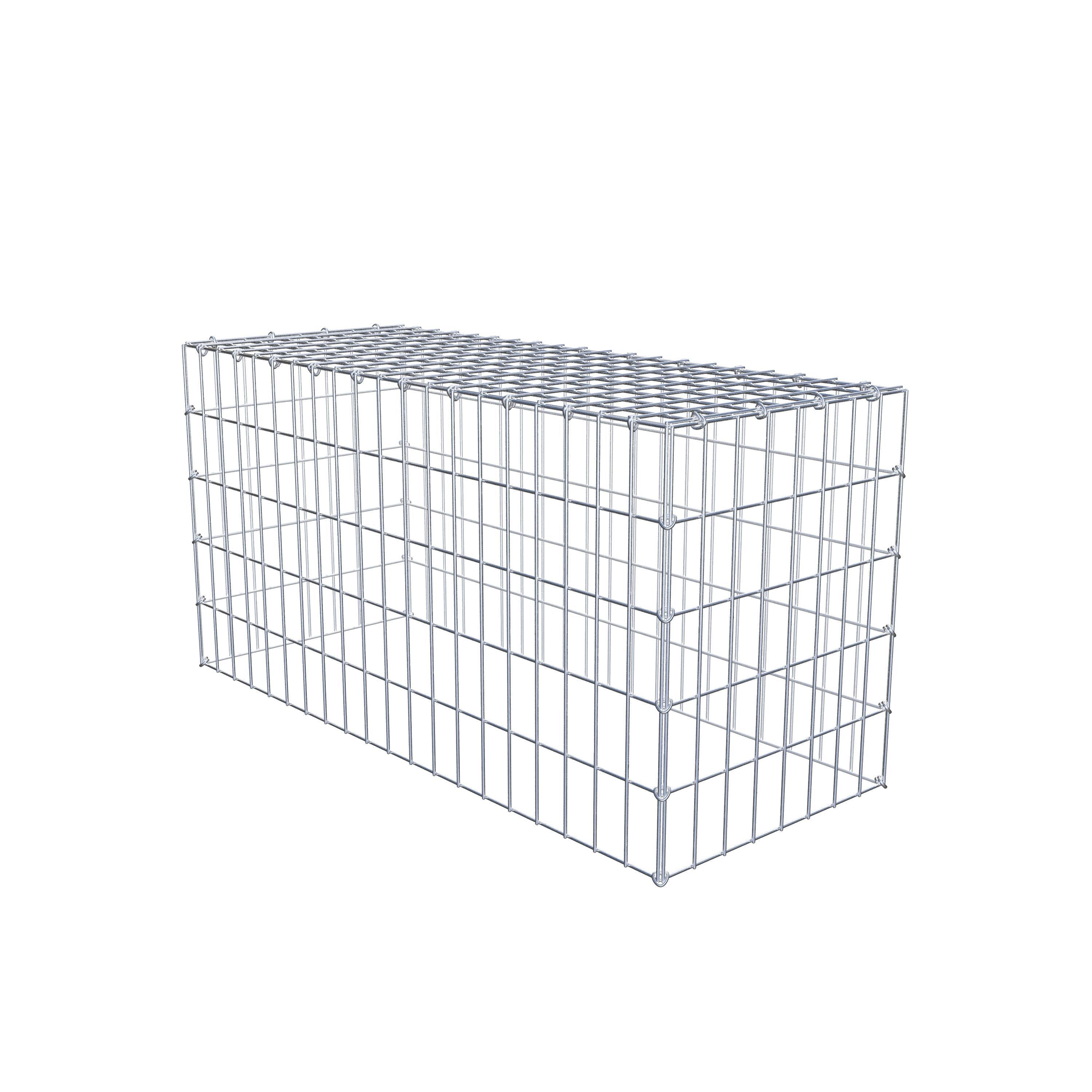 Typ 3 påbyggnadsgabion 100 cm x 50 cm x 40 cm (L x H x D), maskstorlek 5 cm x 10 cm, C-ring