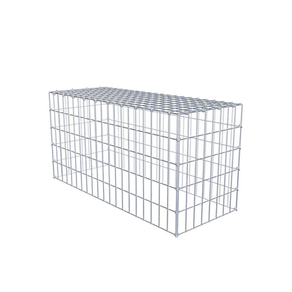 Mounted gabion type 3 100 cm x 50 cm x 40 cm (L x H x D), mesh size 5 cm x 10 cm, C-ring