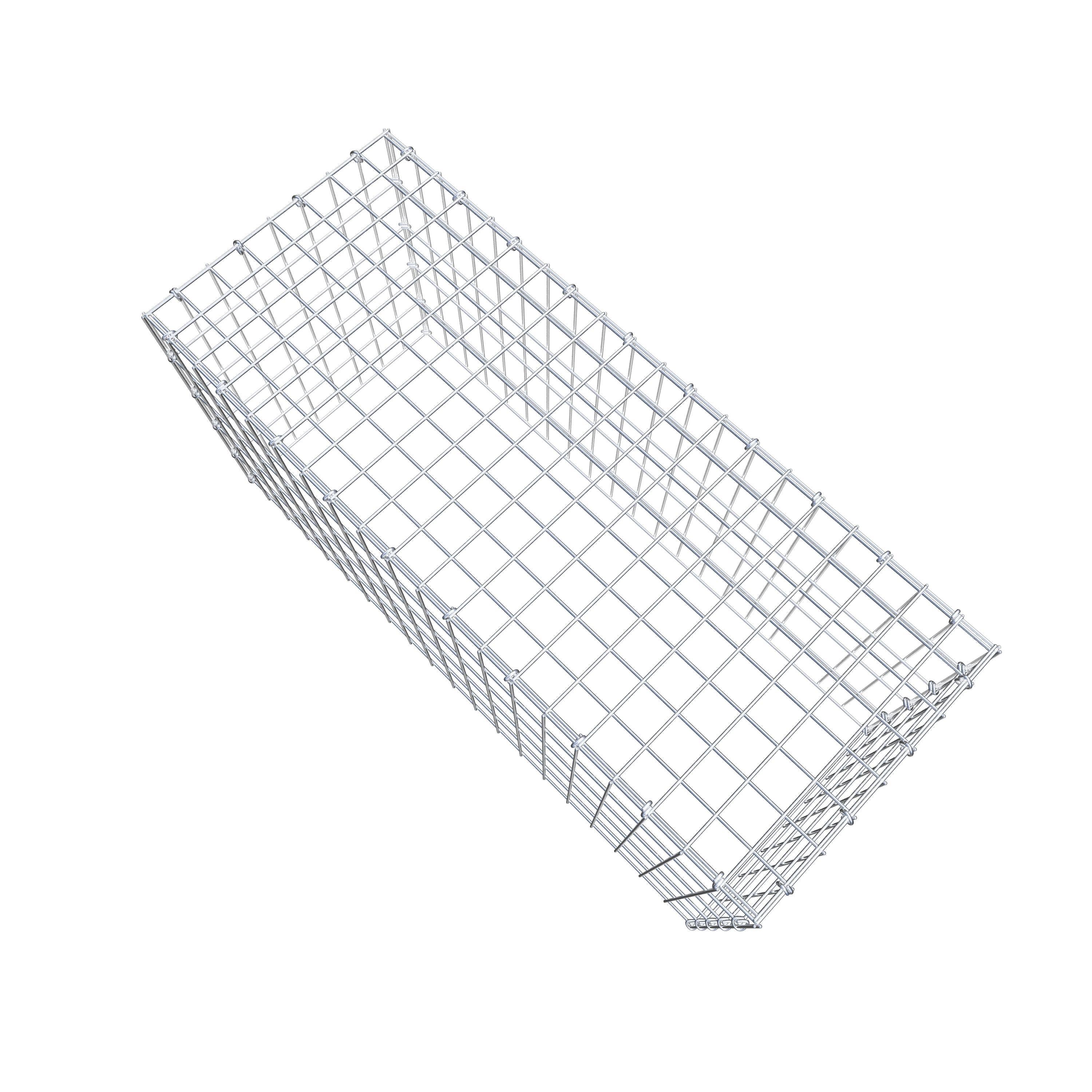 Typ 3 påbyggnadsgabion 100 cm x 50 cm x 40 cm (L x H x D), maskstorlek 5 cm x 10 cm, C-ring