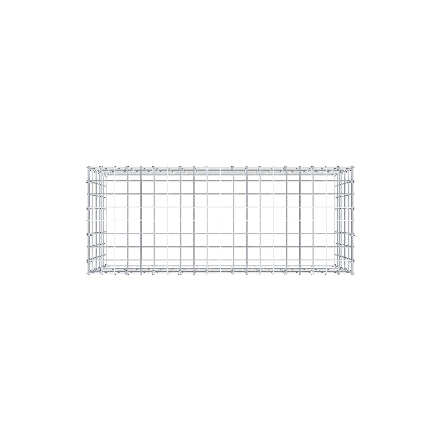 Mounted gabion type 3 100 cm x 50 cm x 40 cm (L x H x D), mesh size 5 cm x 10 cm, C-ring