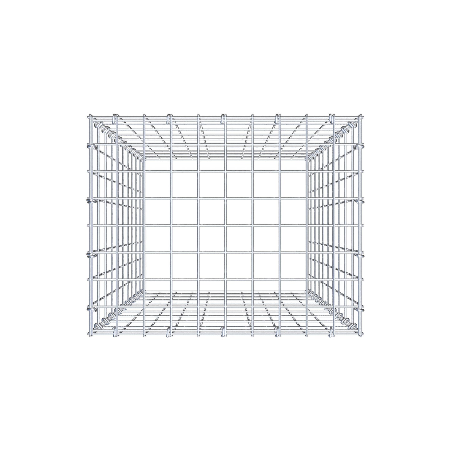 Mounted gabion type 3 100 cm x 50 cm x 40 cm (L x H x D), mesh size 5 cm x 10 cm, C-ring