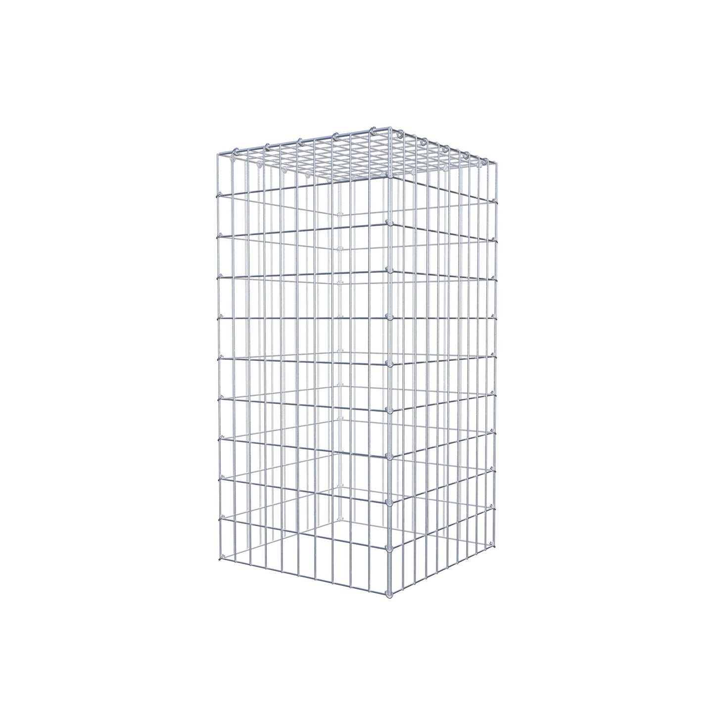 Monteret gabion type 3 100 cm x 50 cm x 50 cm (L x H x D), maskestørrelse 5 cm x 10 cm, C-ring