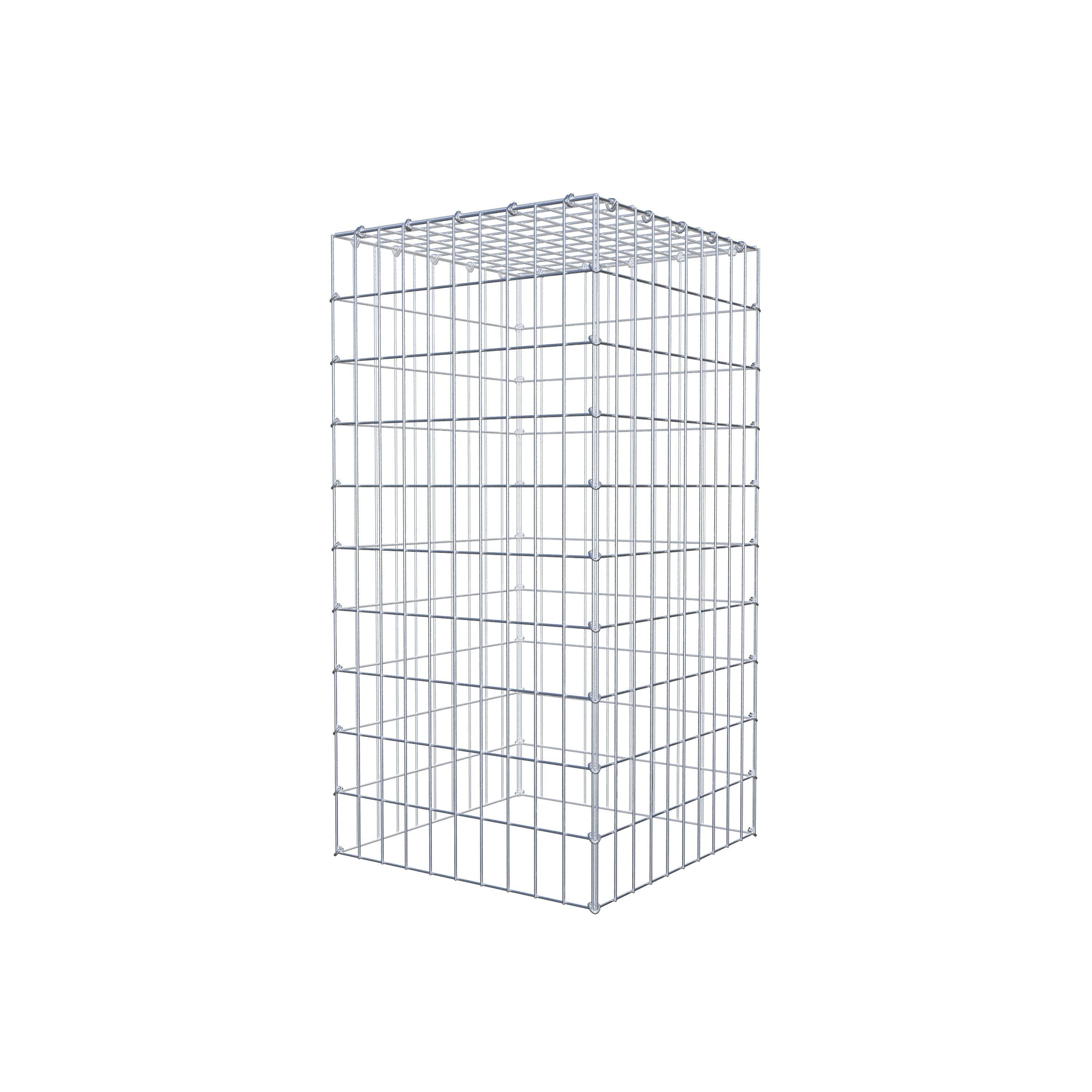 Monteret gabion type 3 100 cm x 50 cm x 50 cm (L x H x D), maskestørrelse 5 cm x 10 cm, C-ring