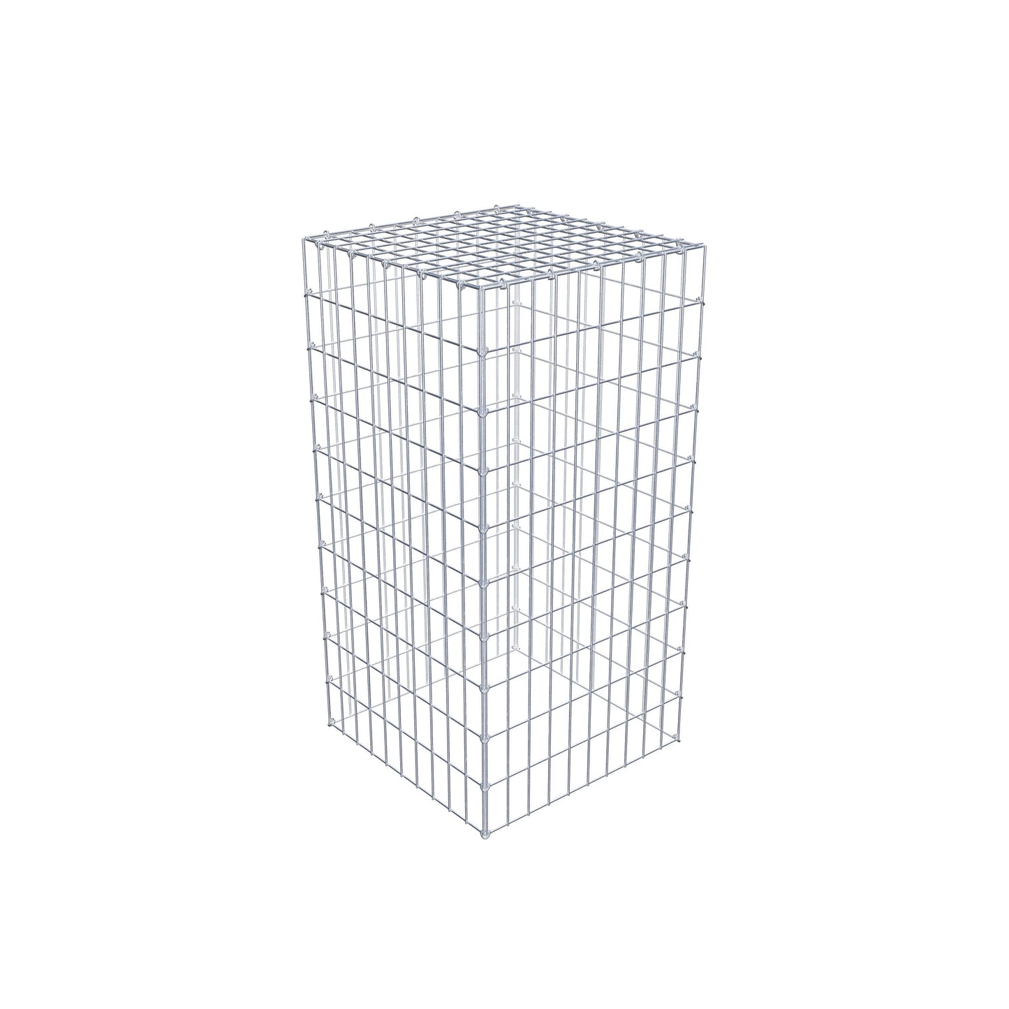 Monteret gabion type 3 100 cm x 50 cm x 50 cm (L x H x D), maskestørrelse 5 cm x 10 cm, C-ring
