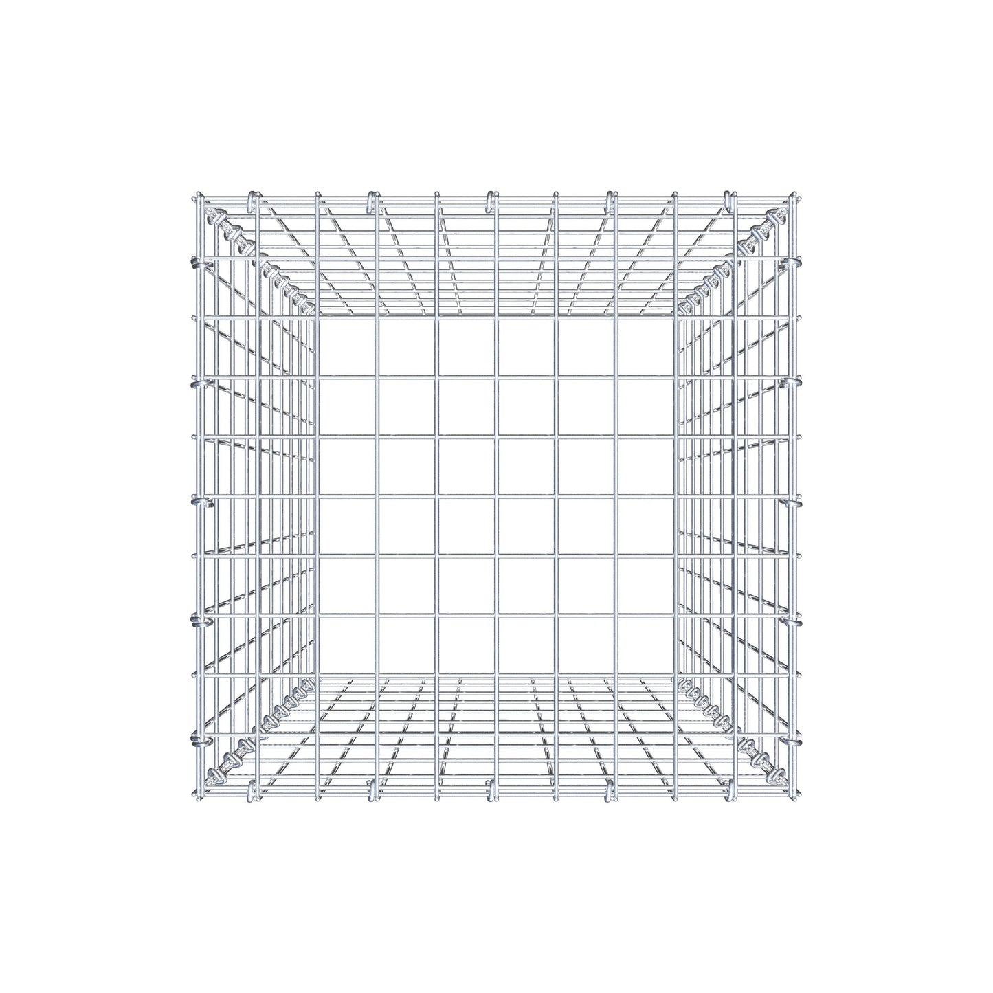 Monteret gabion type 3 100 cm x 50 cm x 50 cm (L x H x D), maskestørrelse 5 cm x 10 cm, C-ring