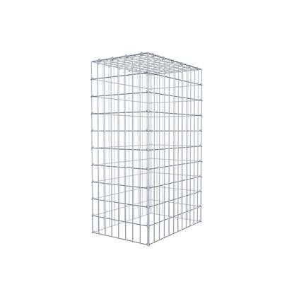 Mounted gabion type 3 100 cm x 60 cm x 40 cm (L x H x D), mesh size 5 cm x 10 cm, C-ring