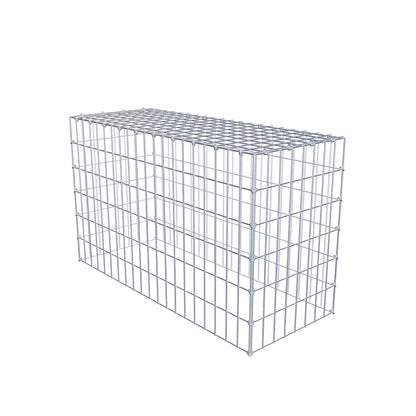 Mounted gabion type 3 100 cm x 60 cm x 40 cm (L x H x D), mesh size 5 cm x 10 cm, C-ring