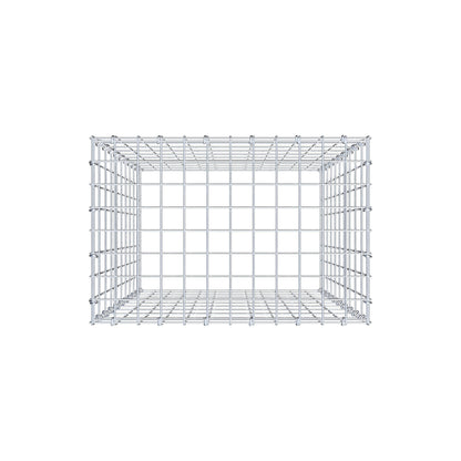Mounted gabion type 3 100 cm x 60 cm x 40 cm (L x H x D), mesh size 5 cm x 10 cm, C-ring