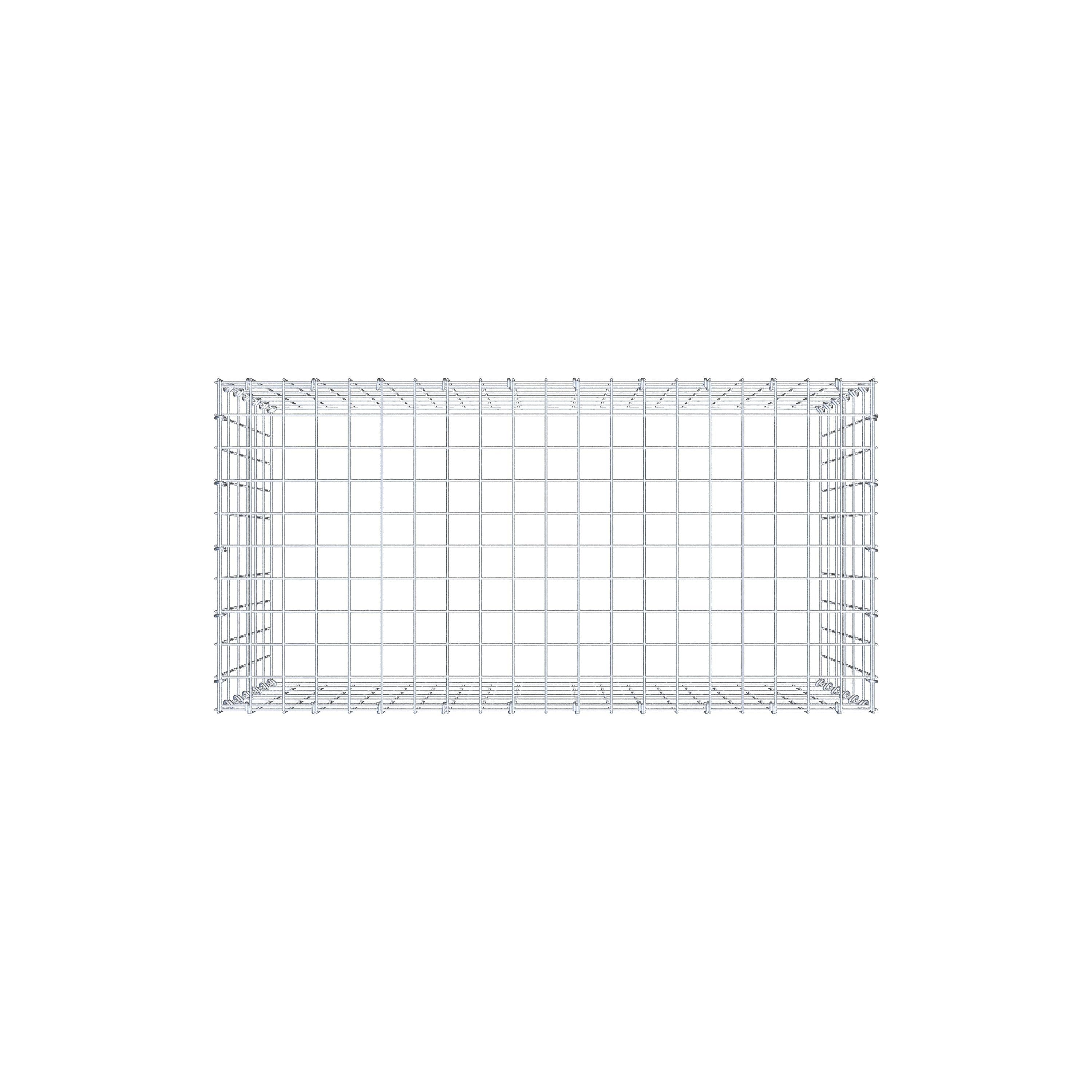 Mounted gabion type 3 100 cm x 60 cm x 50 cm (L x H x D), mesh size 5 cm x 10 cm, C-ring