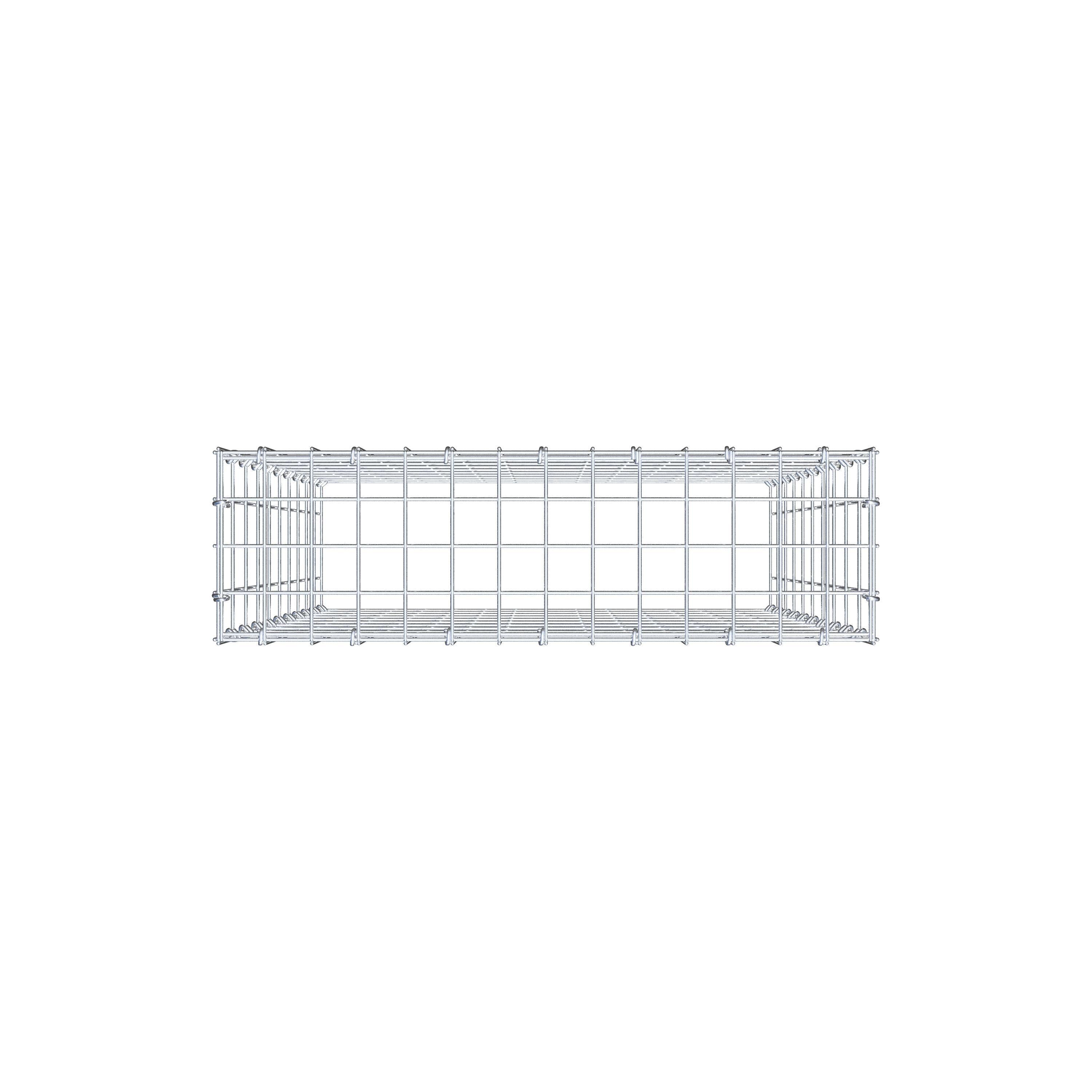 Gabião Tipo 3 100 cm x 70 cm x 20 cm (C x A x P), malhagem 5 cm x 10 cm, anel C