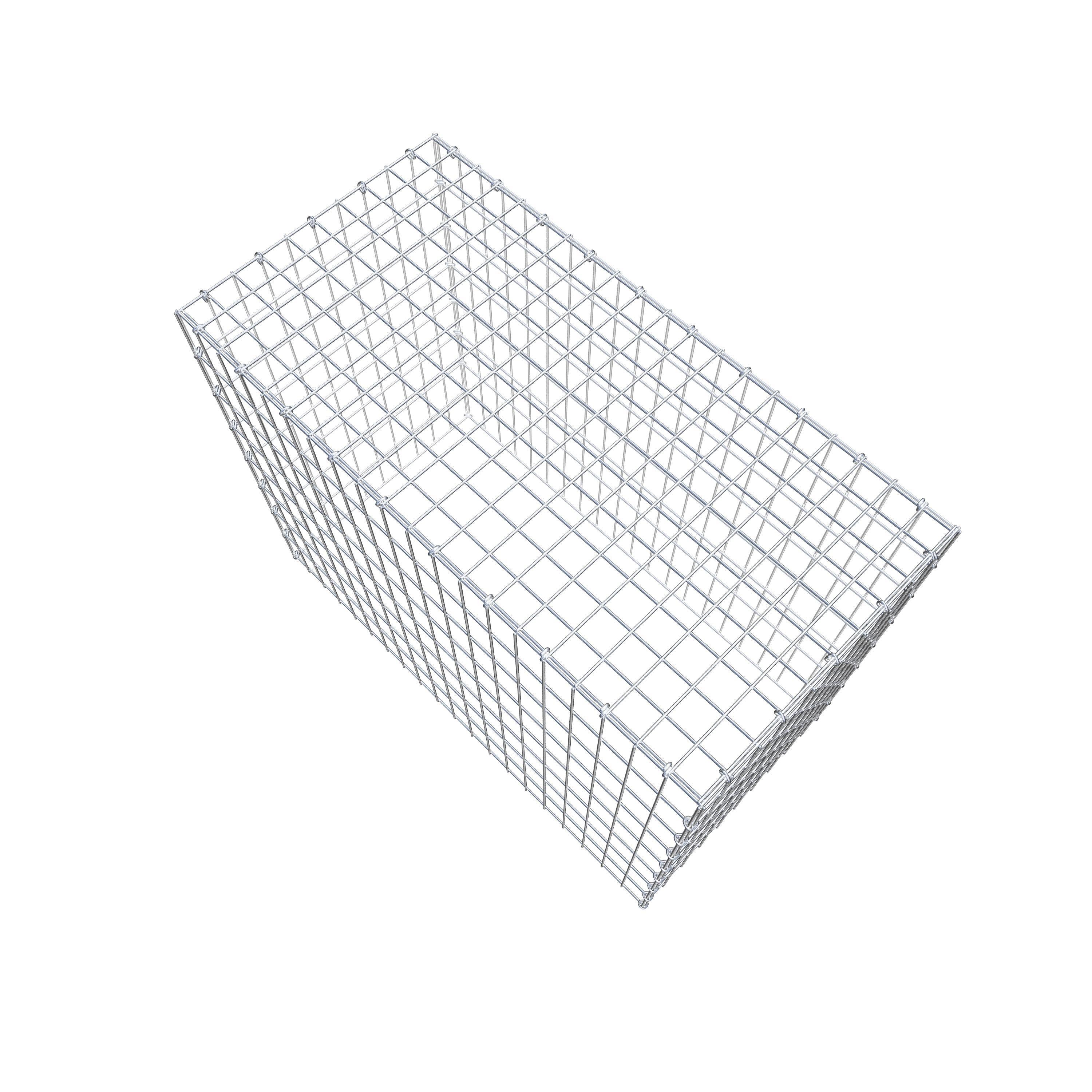 Mounted gabion type 3 100 cm x 80 cm x 50 cm (L x H x D), mesh size 5 cm x 10 cm, C-ring