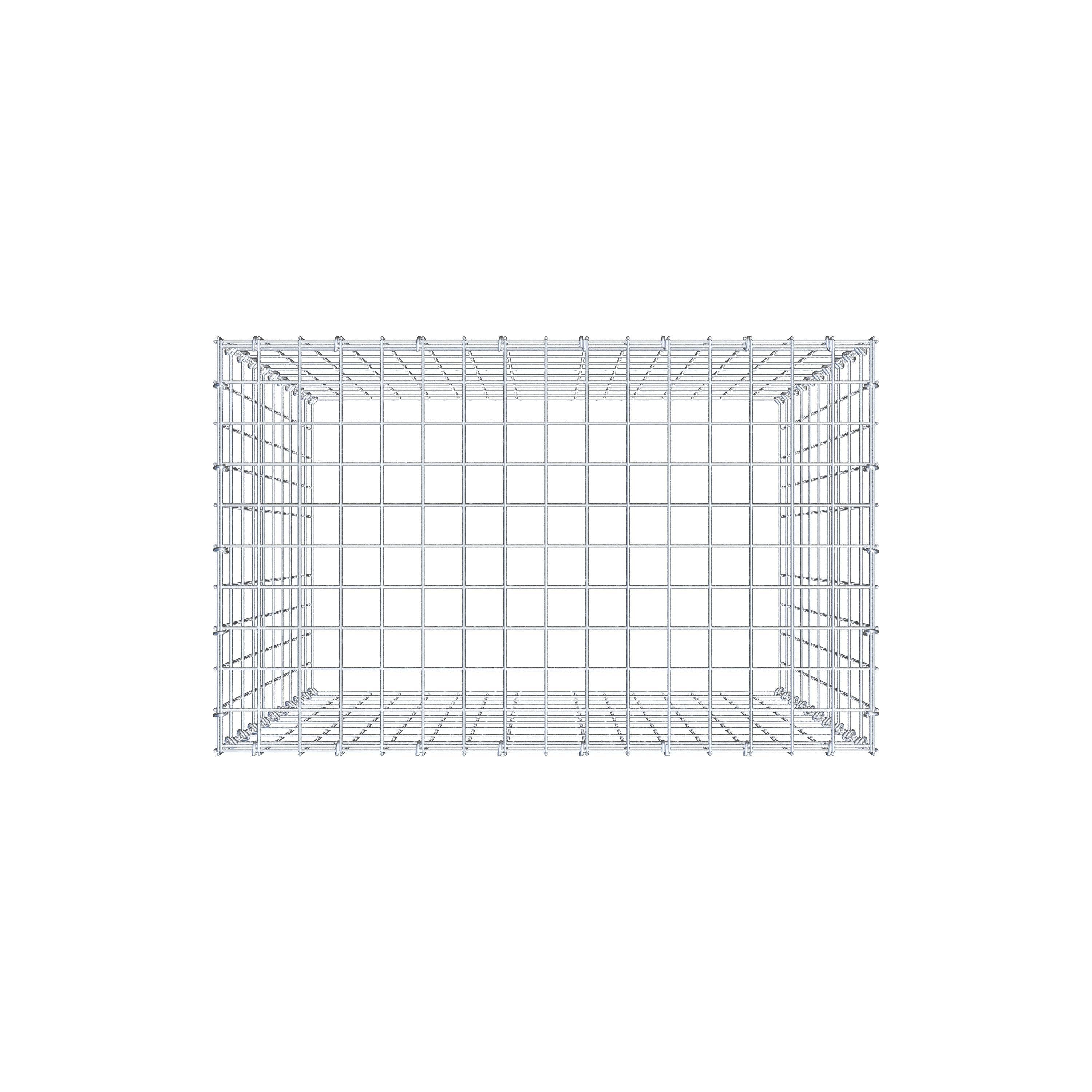 Mounted gabion type 3 100 cm x 80 cm x 50 cm (L x H x D), mesh size 5 cm x 10 cm, C-ring