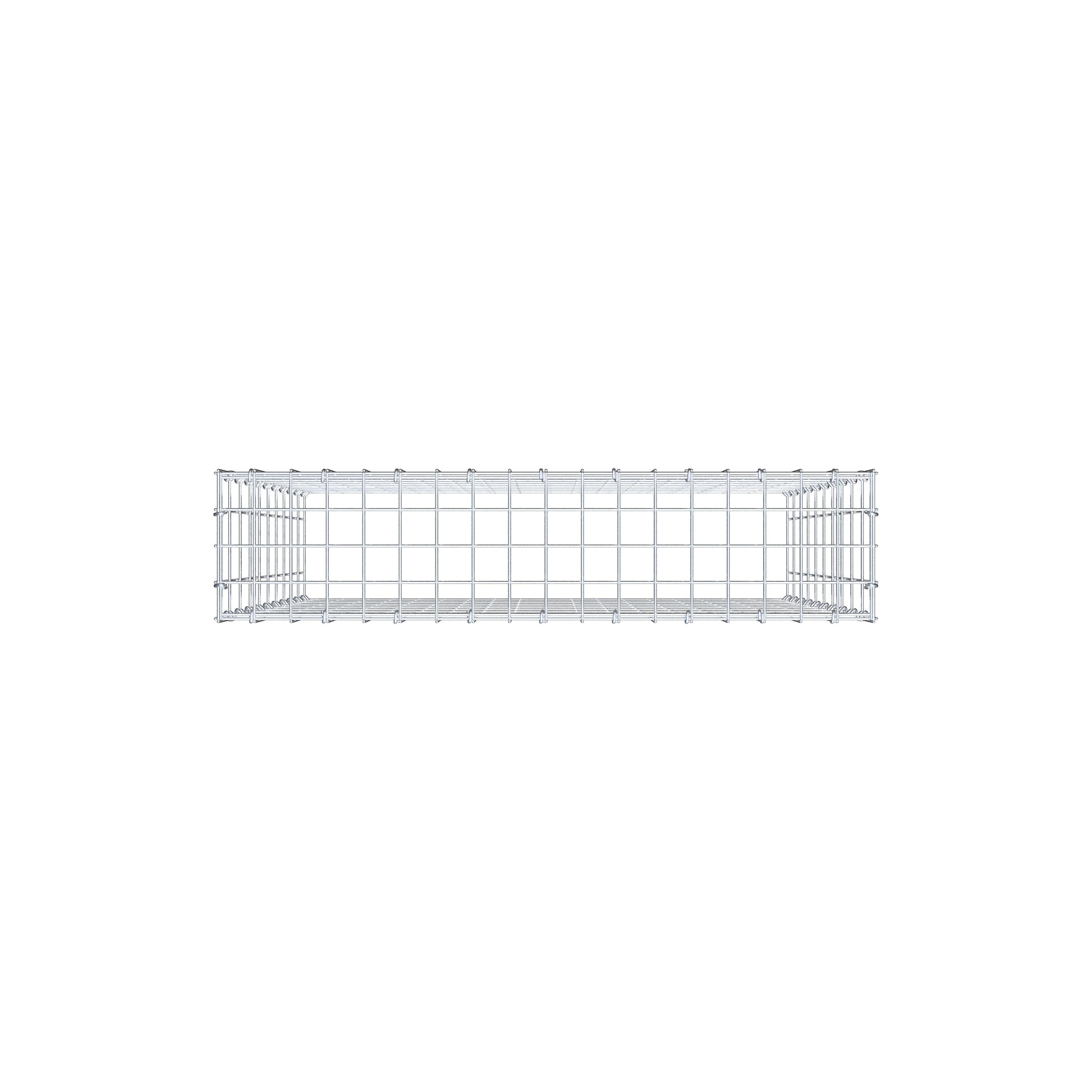 Mounted gabion type 3 100 cm x 90 cm x 20 cm (L x H x D), mesh size 5 cm x 10 cm, C-ring