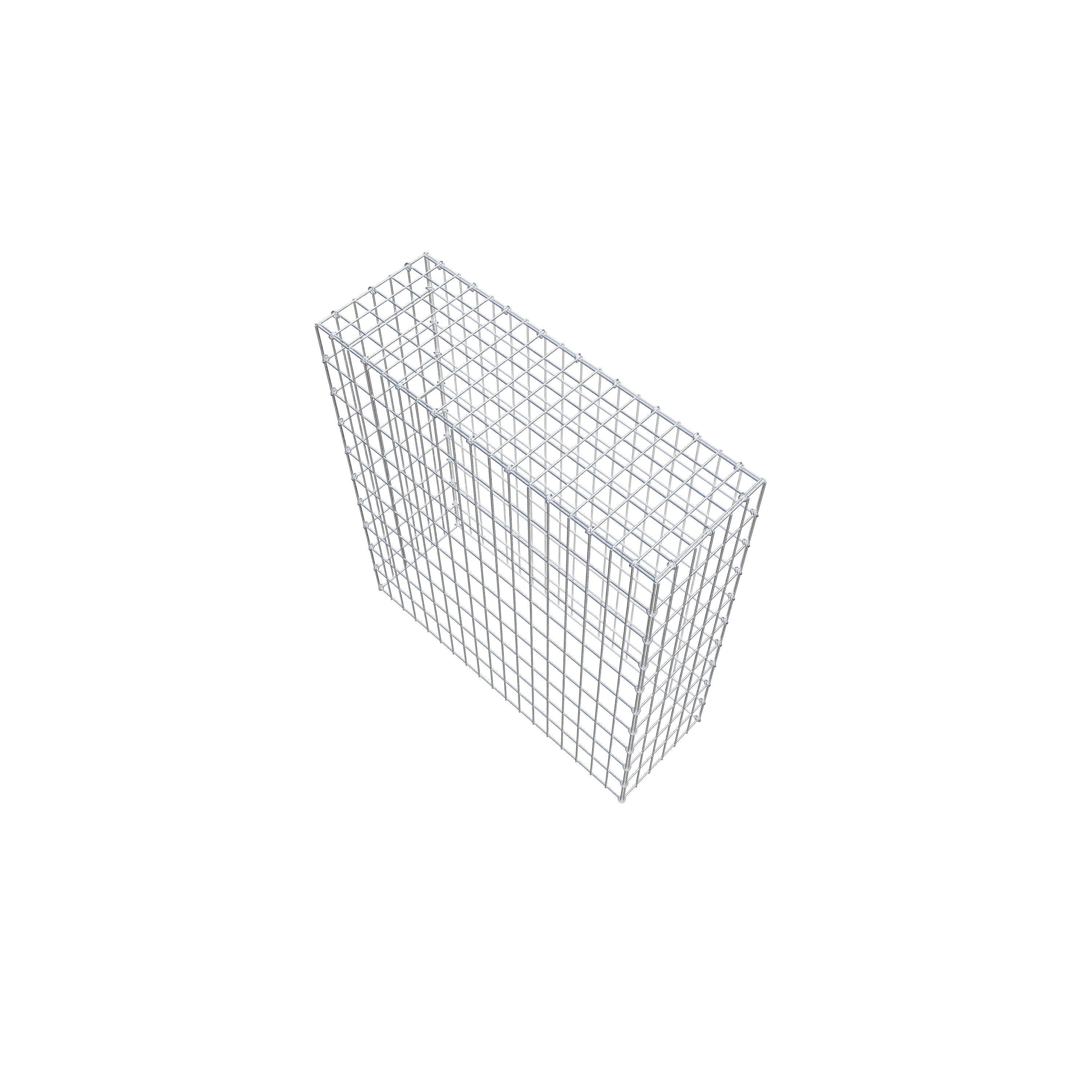 Monteret gabion type 3 100 cm x 90 cm x 30 cm (L x H x D), maskestørrelse 5 cm x 10 cm, C-ring