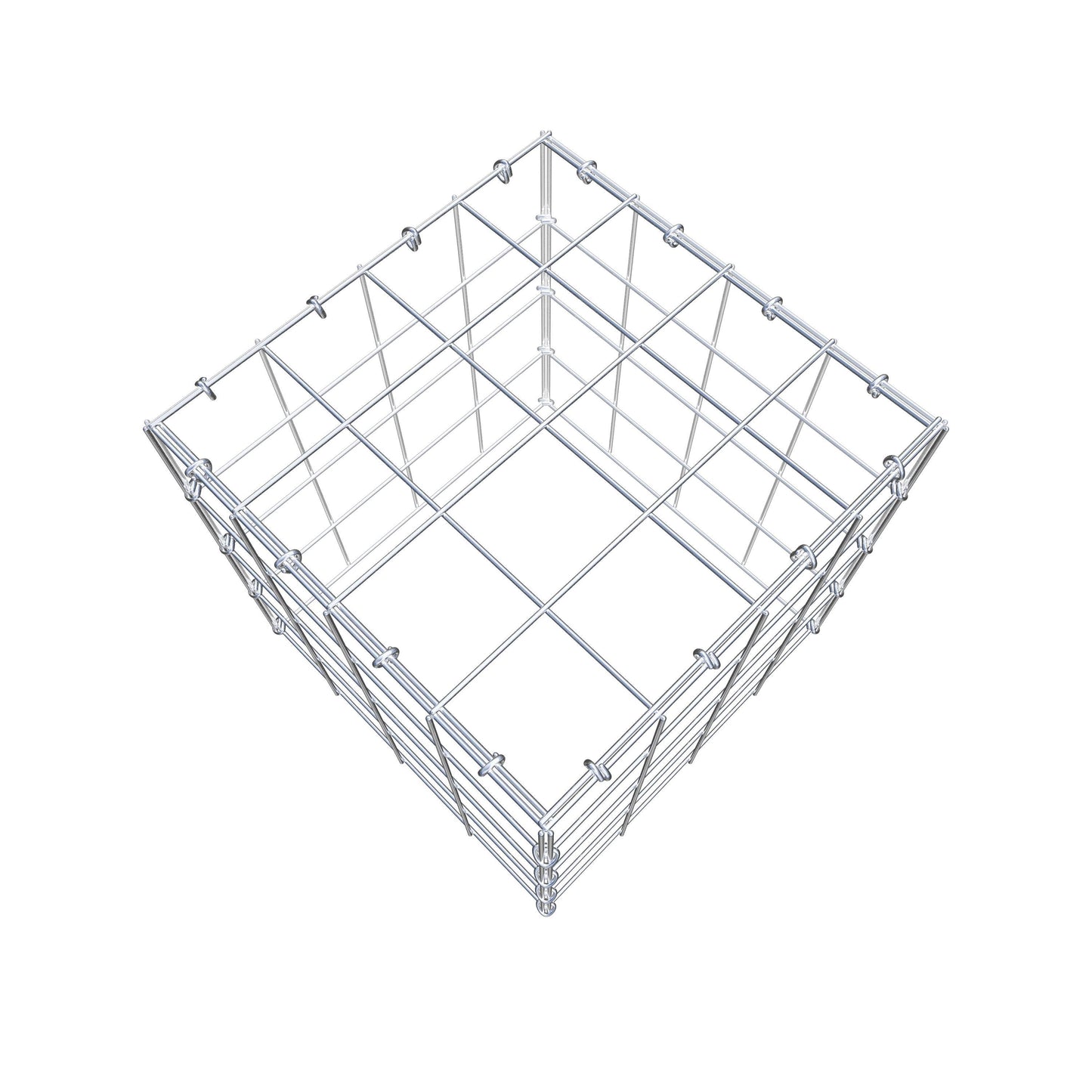 Monteret gabion type 3 40 cm x 40 cm x 40 cm (L x H x D), maskestørrelse 10 cm x 10 cm, C-ring