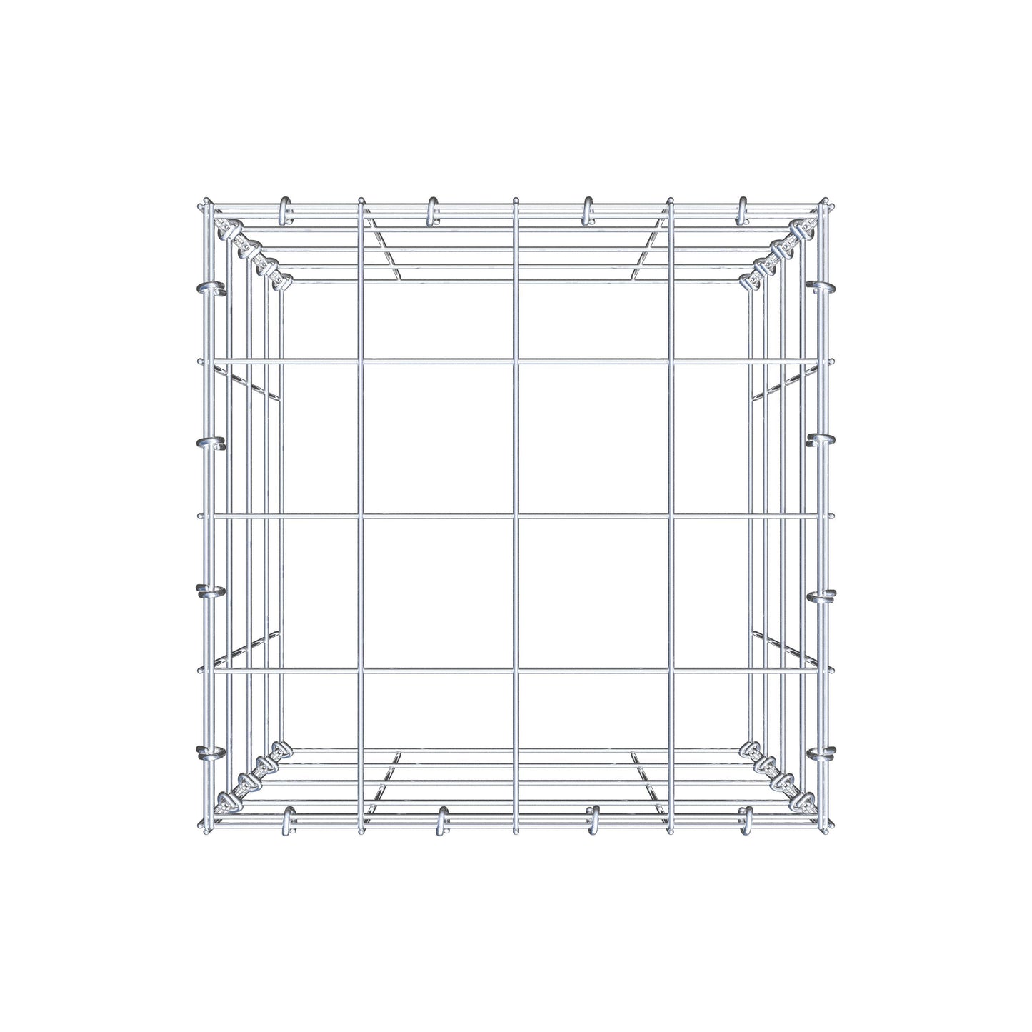 Monteret gabion type 3 40 cm x 40 cm x 40 cm (L x H x D), maskestørrelse 10 cm x 10 cm, C-ring