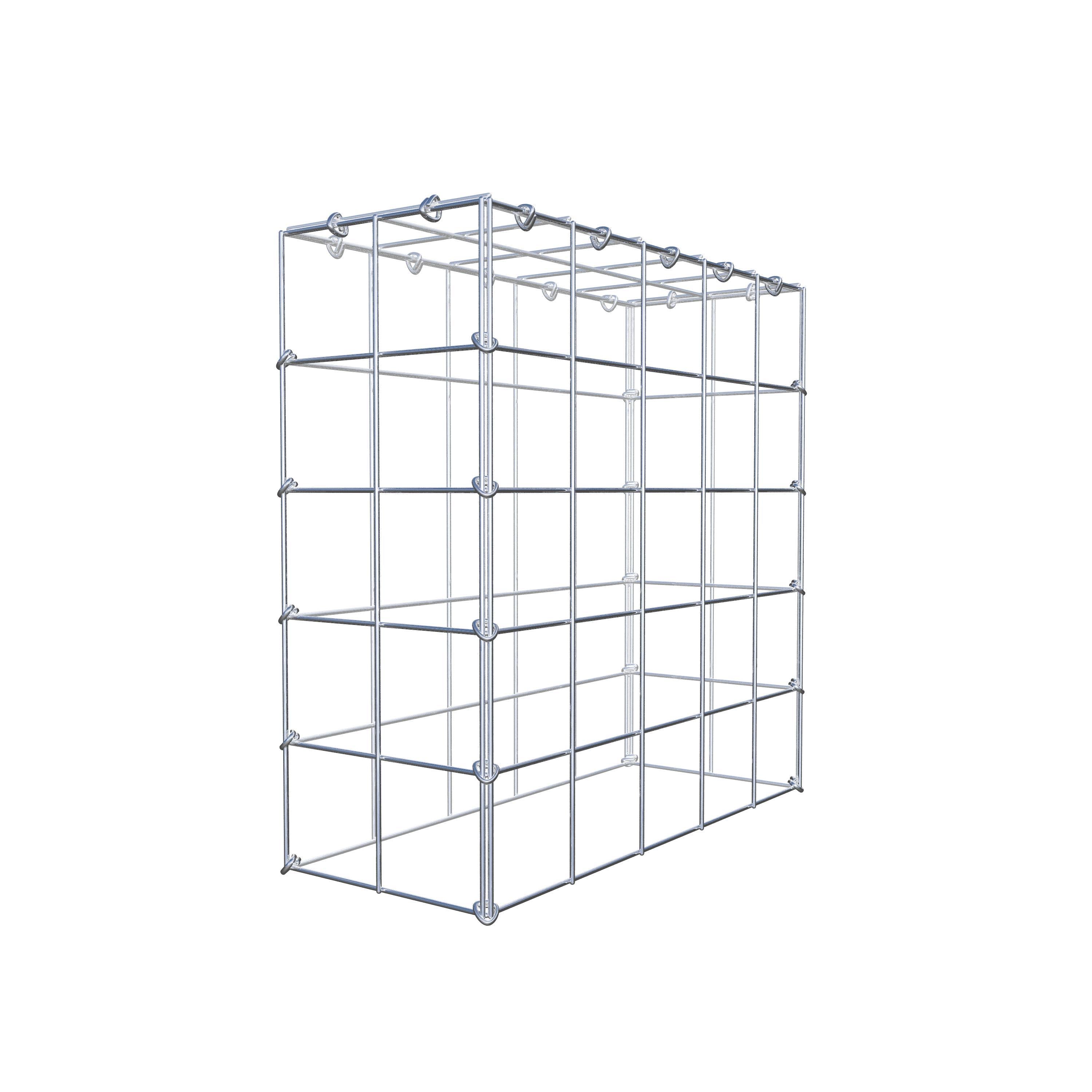 Monteret gabion type 3 50 cm x 50 cm x 20 cm (L x H x D), maskestørrelse 10 cm x 10 cm, C-ring