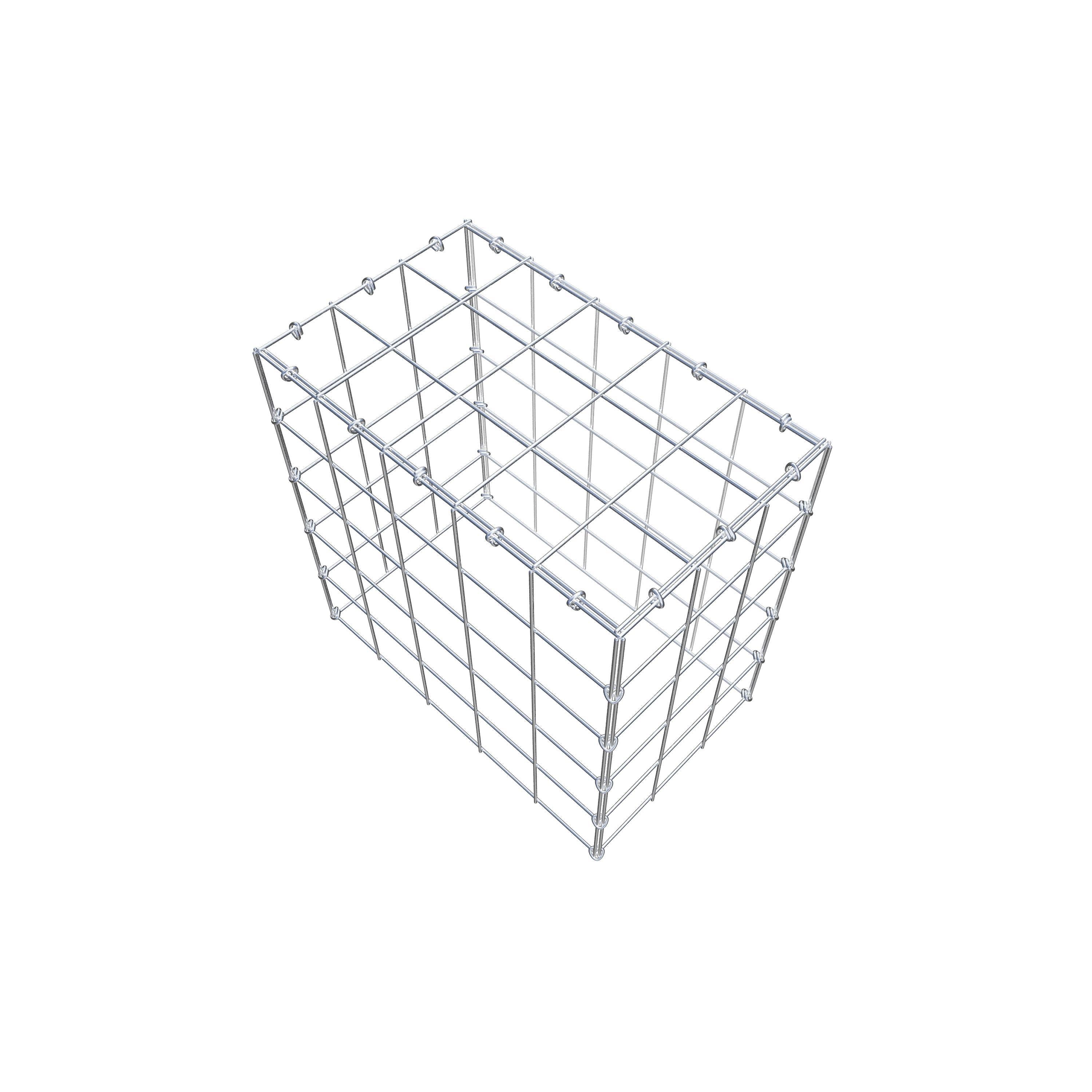 Mounted gabion type 3 50 cm x 50 cm x 30 cm (L x H x D), mesh size 10 cm x 10 cm, C-ring