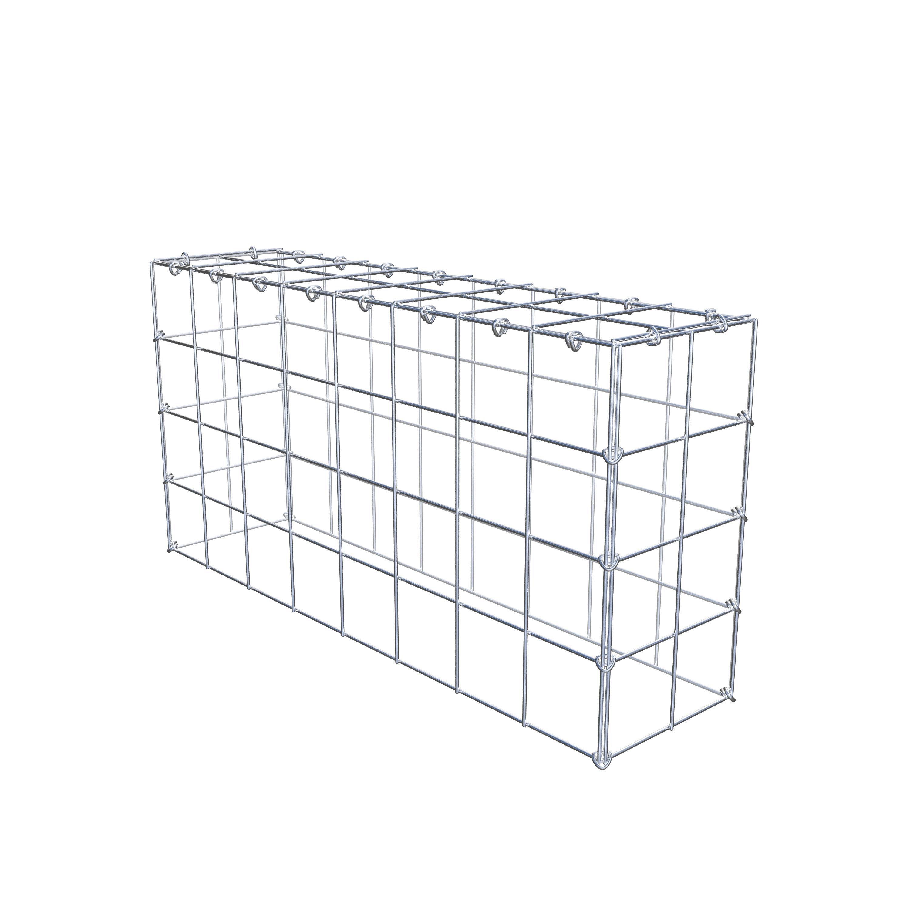 Mounted gabion type 3 80 cm x 40 cm x 20 cm (L x H x D), mesh size 10 cm x 10 cm, C-ring