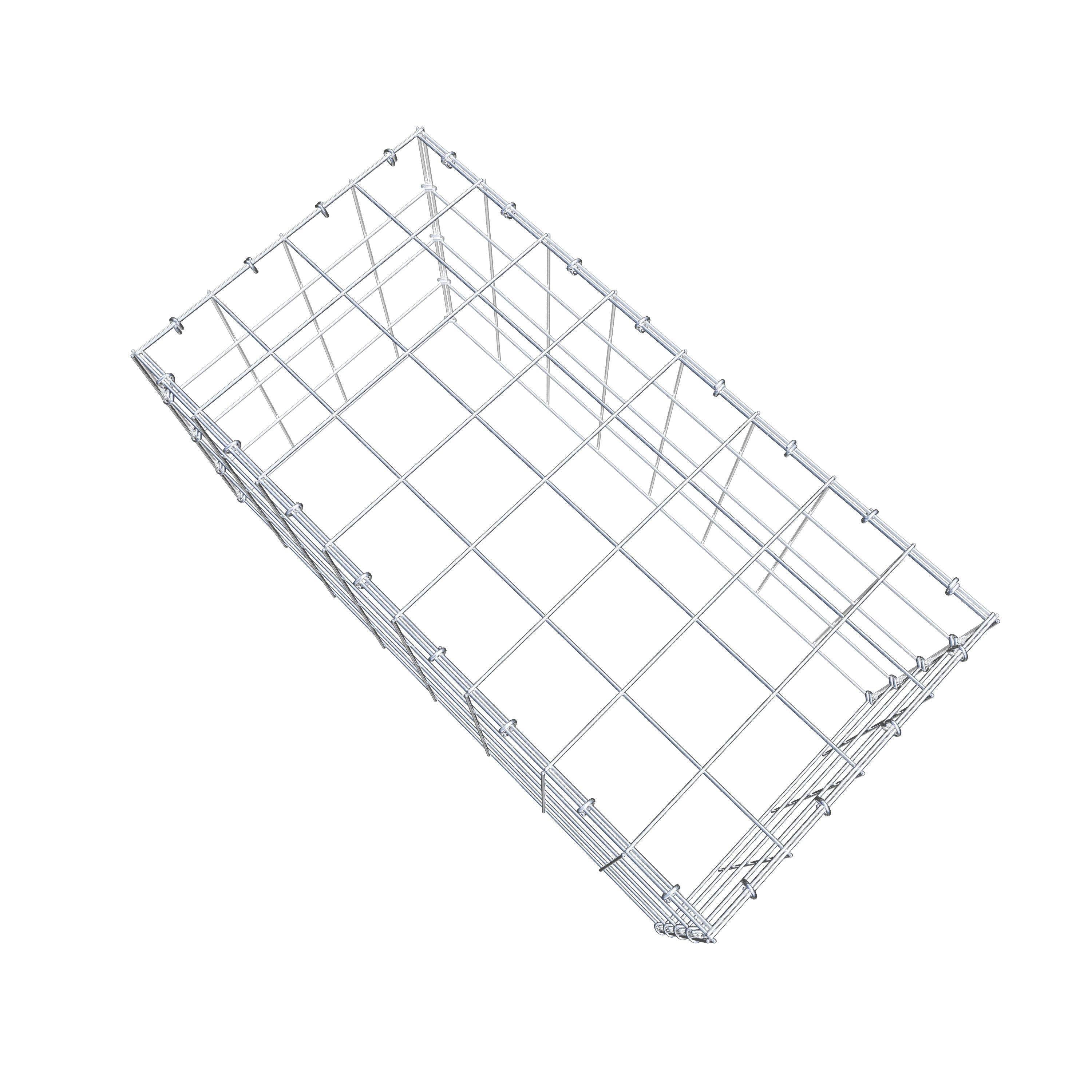 Mounted gabion type 3 80 cm x 40 cm x 40 cm (L x H x D), mesh size 10 cm x 10 cm, C-ring