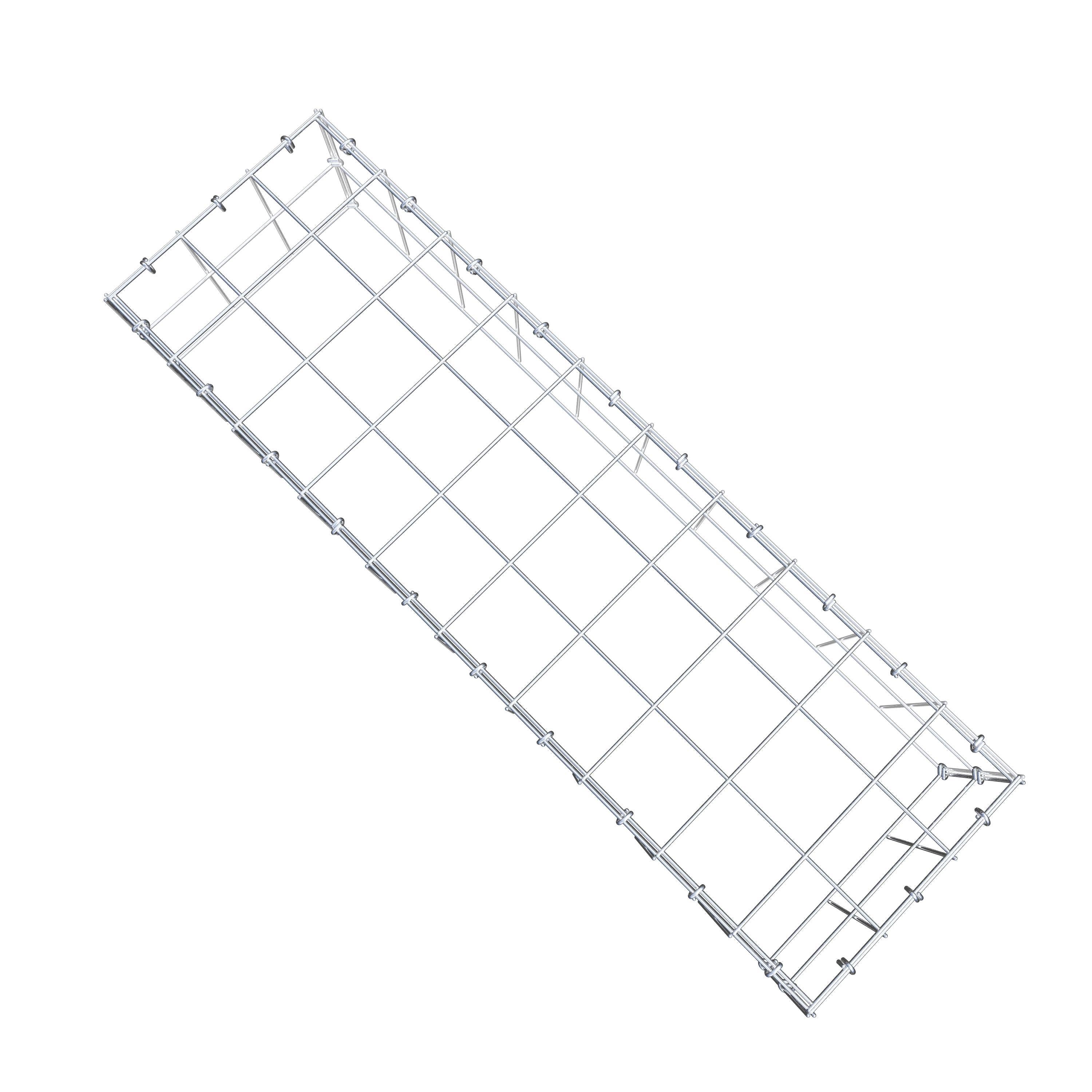 Mounted gabion type 3 100 cm x 20 cm x 30 cm (L x H x D), mesh size 10 cm x 10 cm, C-ring