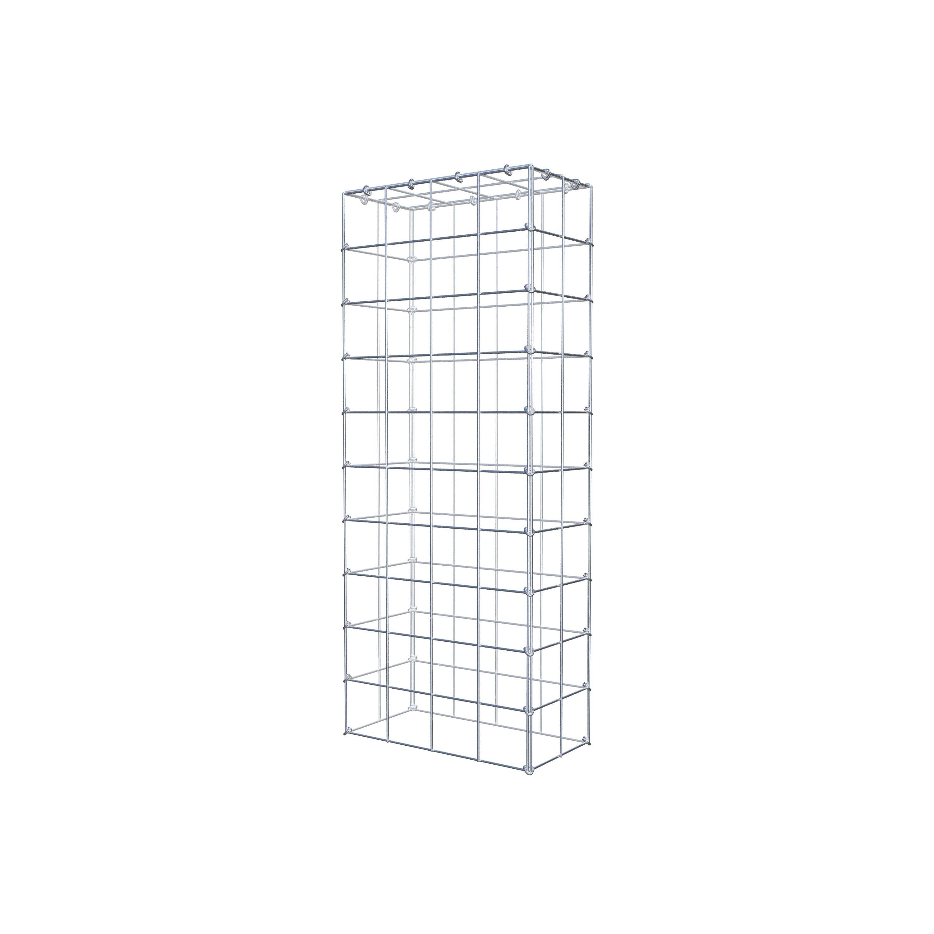 Gabião Tipo 3 100 cm x 20 cm x 40 cm (C x A x P), malhagem 10 cm x 10 cm, anel C