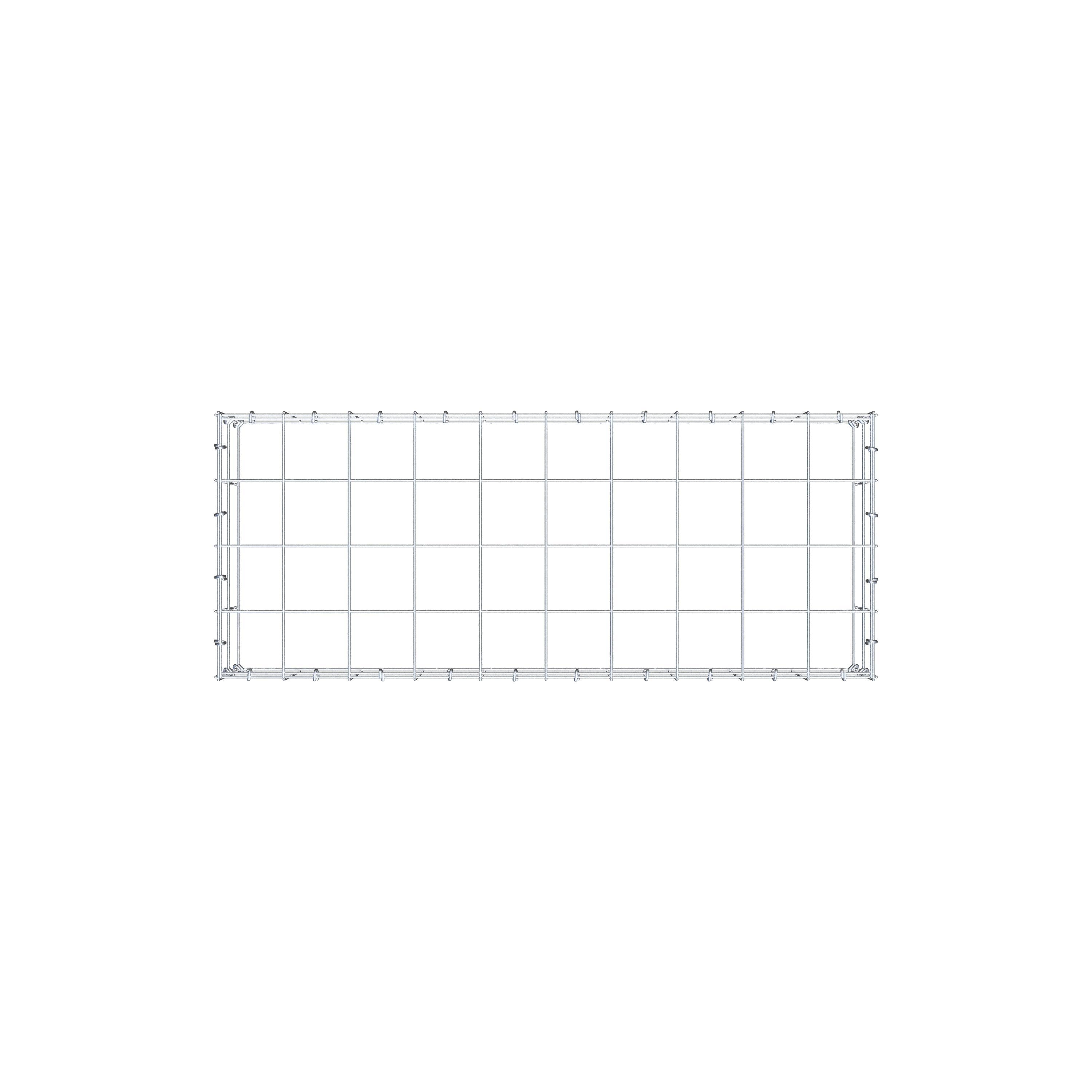 Monteret gabion type 3 100 cm x 20 cm x 40 cm (L x H x D), maskestørrelse 10 cm x 10 cm, C-ring