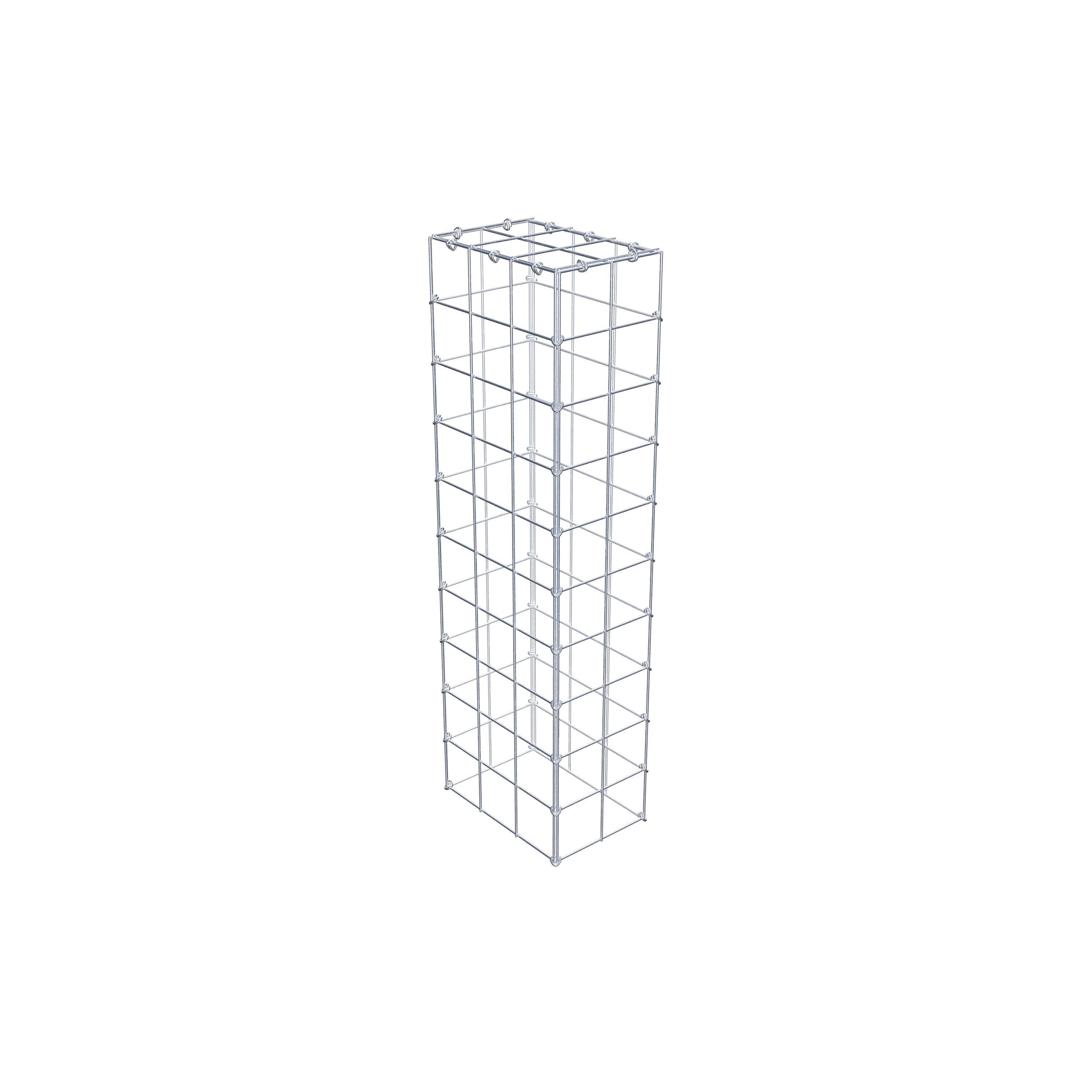 Monteret gabion type 3 100 cm x 30 cm x 20 cm (L x H x D), maskestørrelse 10 cm x 10 cm, C-ring