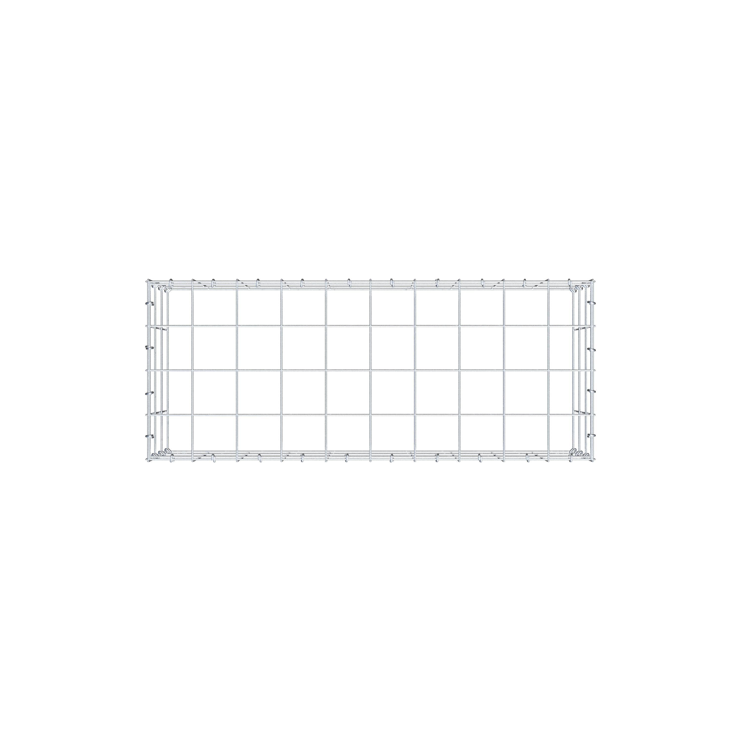 Gabião Tipo 3 100 cm x 30 cm x 40 cm (C x A x P), malhagem 10 cm x 10 cm, anel C