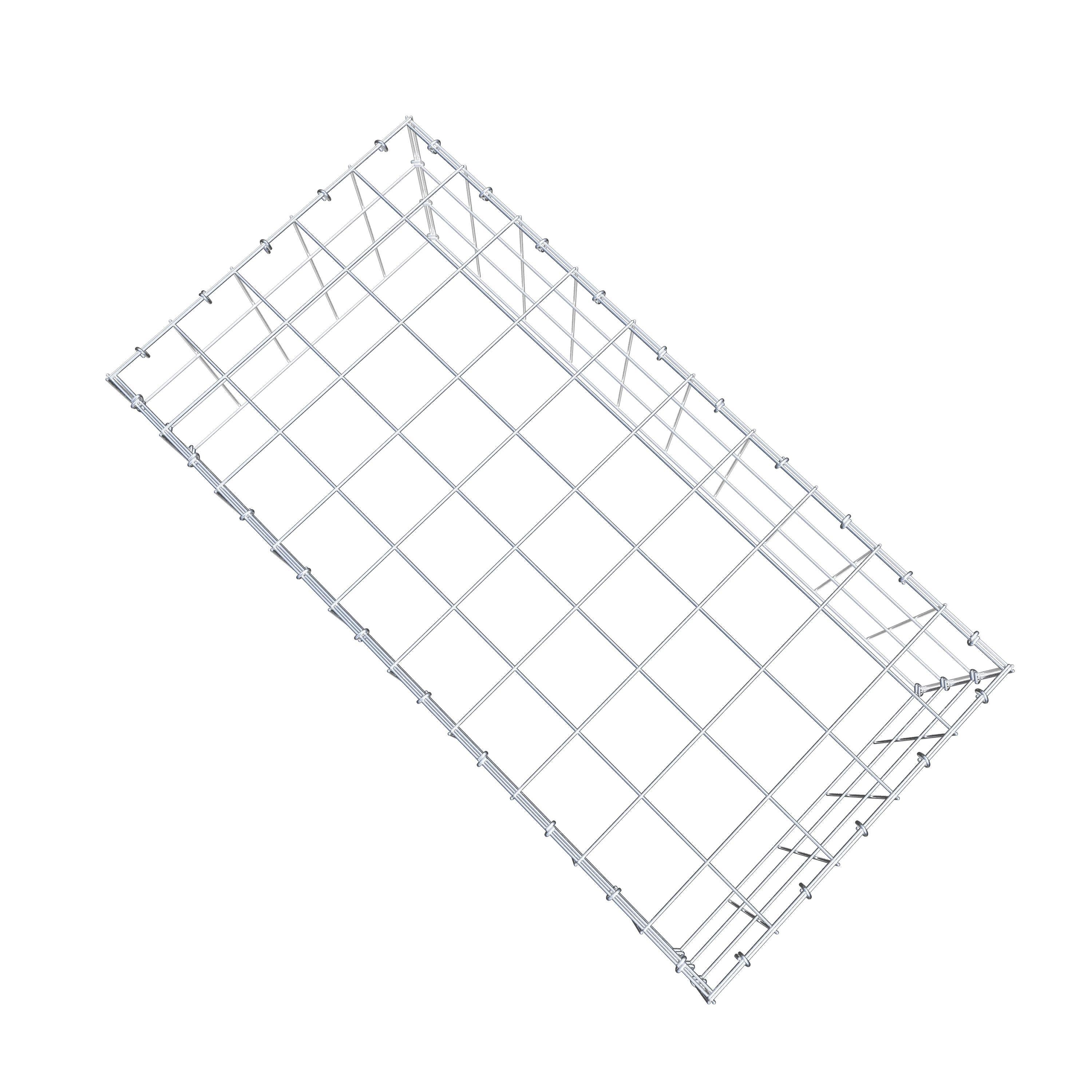 Gabião Tipo 3 100 cm x 30 cm x 50 cm (C x A x P), malhagem 10 cm x 10 cm, anel C