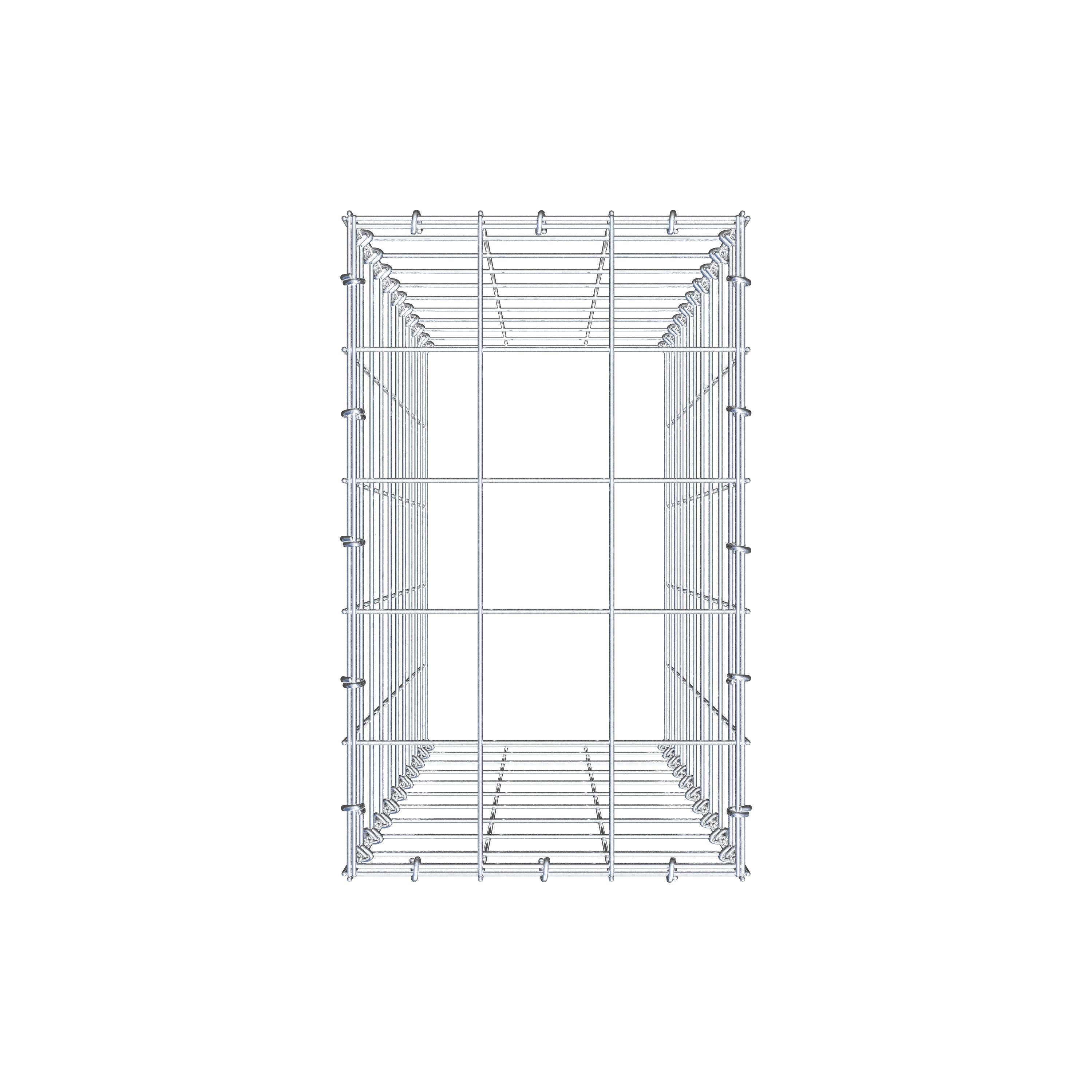 Gabião Tipo 3 100 cm x 30 cm x 50 cm (C x A x P), malhagem 10 cm x 10 cm, anel C