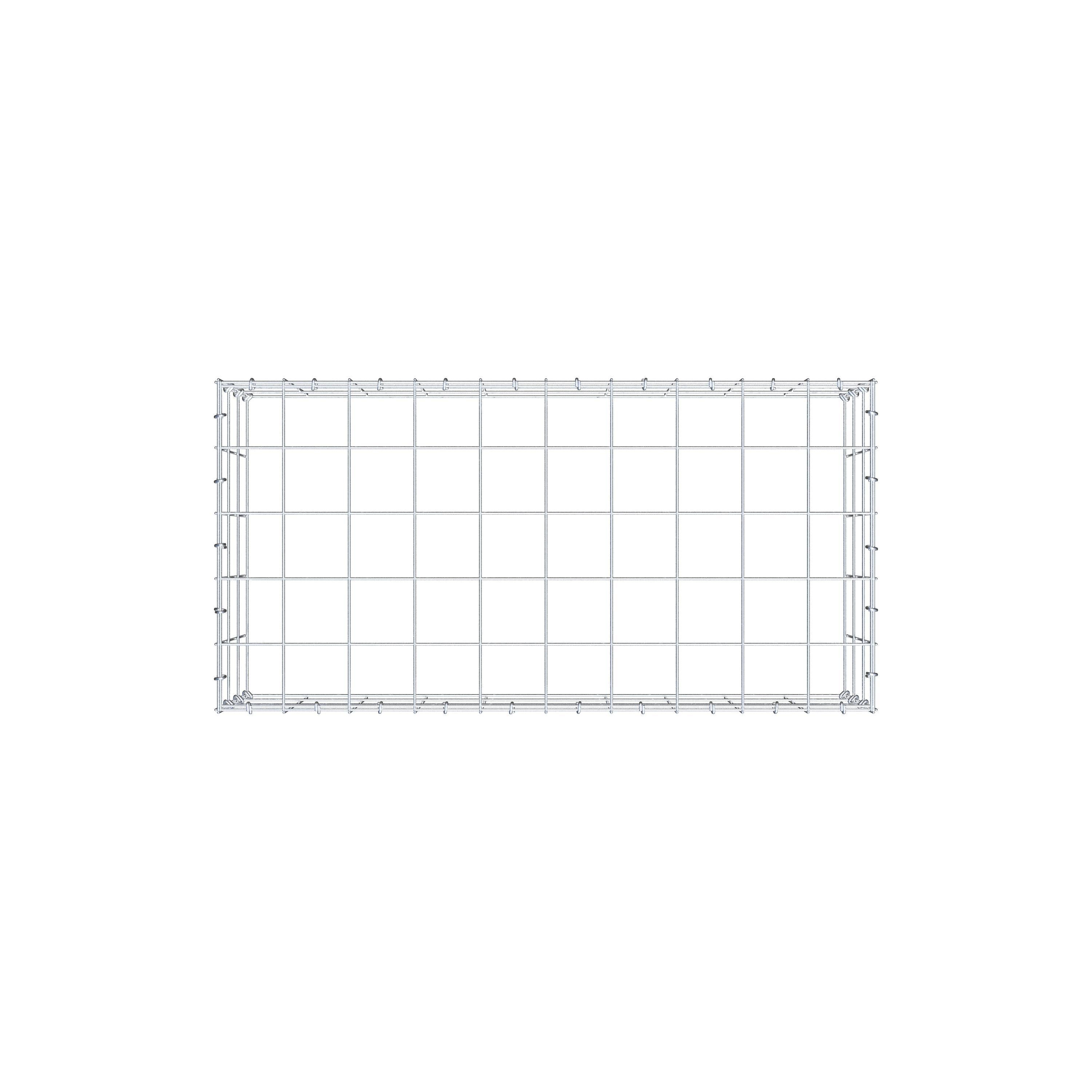 Anbaugabione Typ 3 100 cm x 30 cm x 50 cm (L x H x T), Maschenweite 10 cm x 10 cm, C-Ring