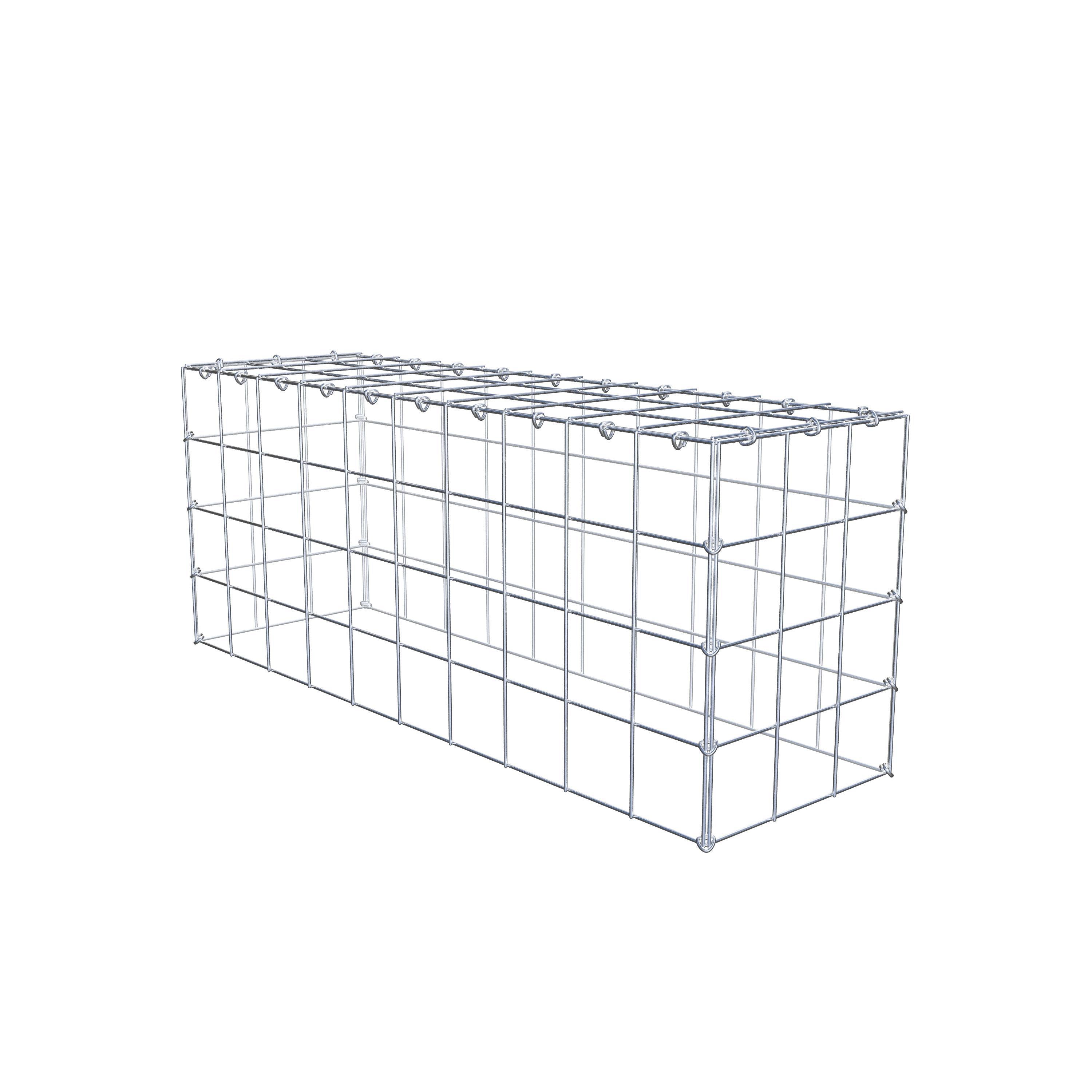 Monteret gabion type 3 100 cm x 40 cm x 30 cm (L x H x D), maskestørrelse 10 cm x 10 cm, C-ring