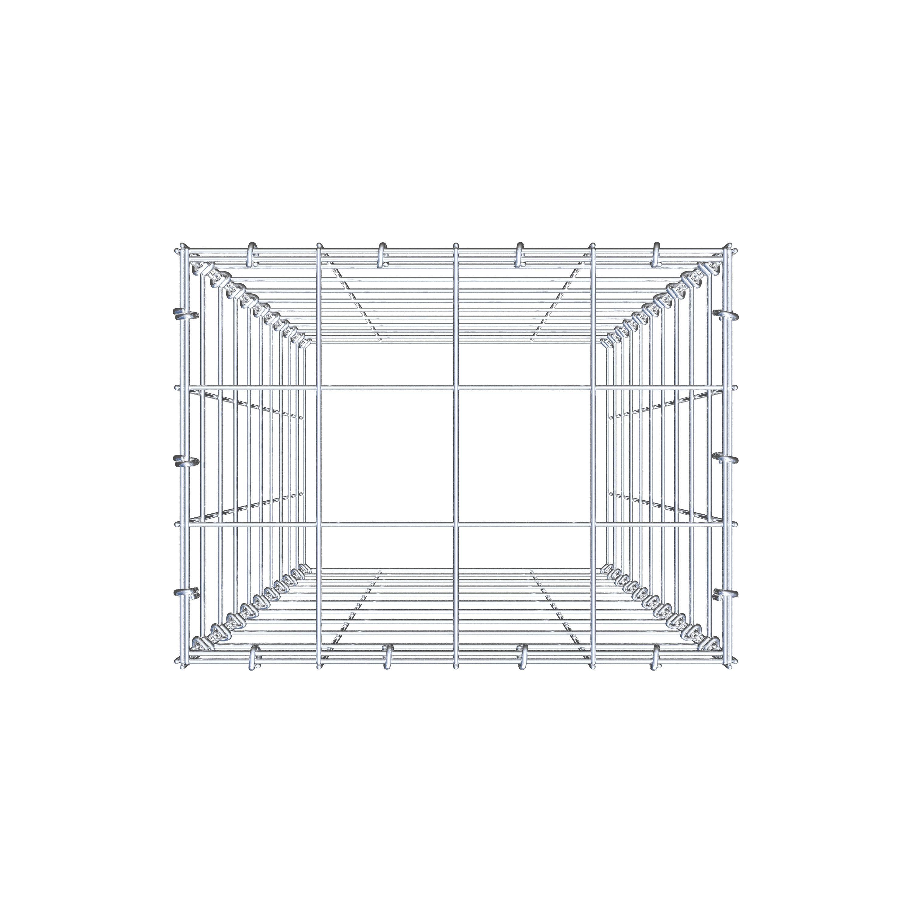 Gabião Tipo 3 100 cm x 40 cm x 30 cm (C x A x P), malhagem 10 cm x 10 cm, anel C