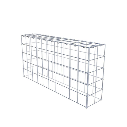 Monteret gabion type 3 100 cm x 50 cm x 20 cm (L x H x D), maskestørrelse 10 cm x 10 cm, C-ring