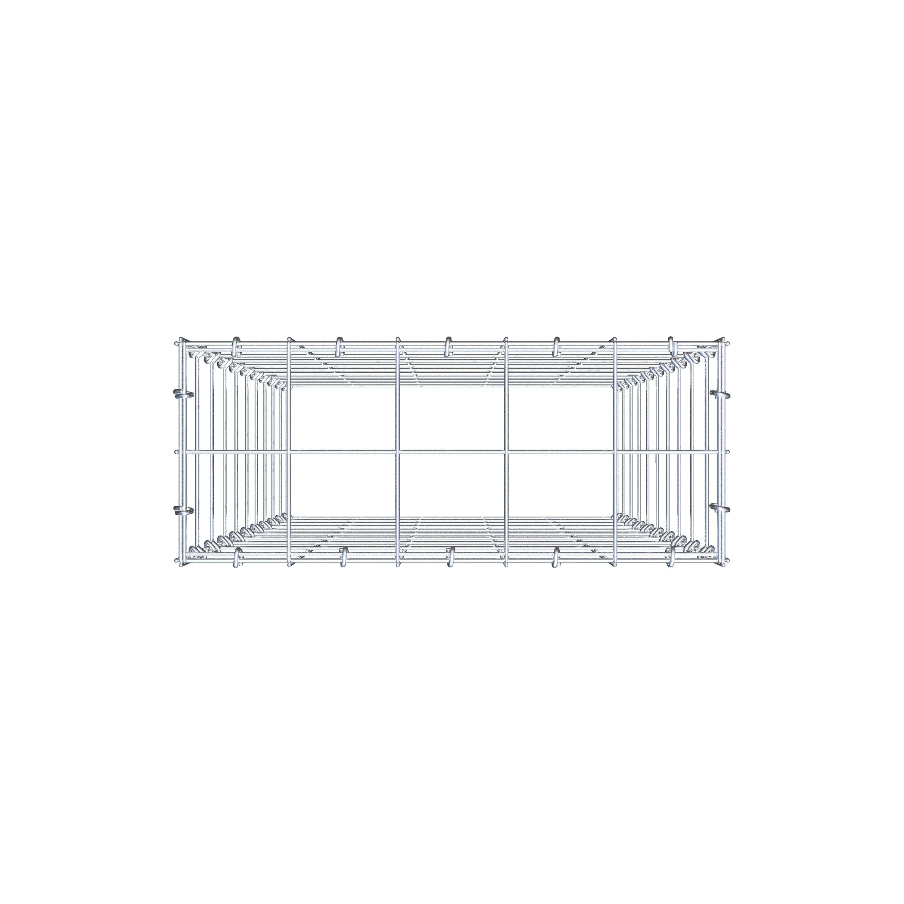 Gabião Tipo 3 100 cm x 50 cm x 20 cm (C x A x P), malhagem 10 cm x 10 cm, anel C